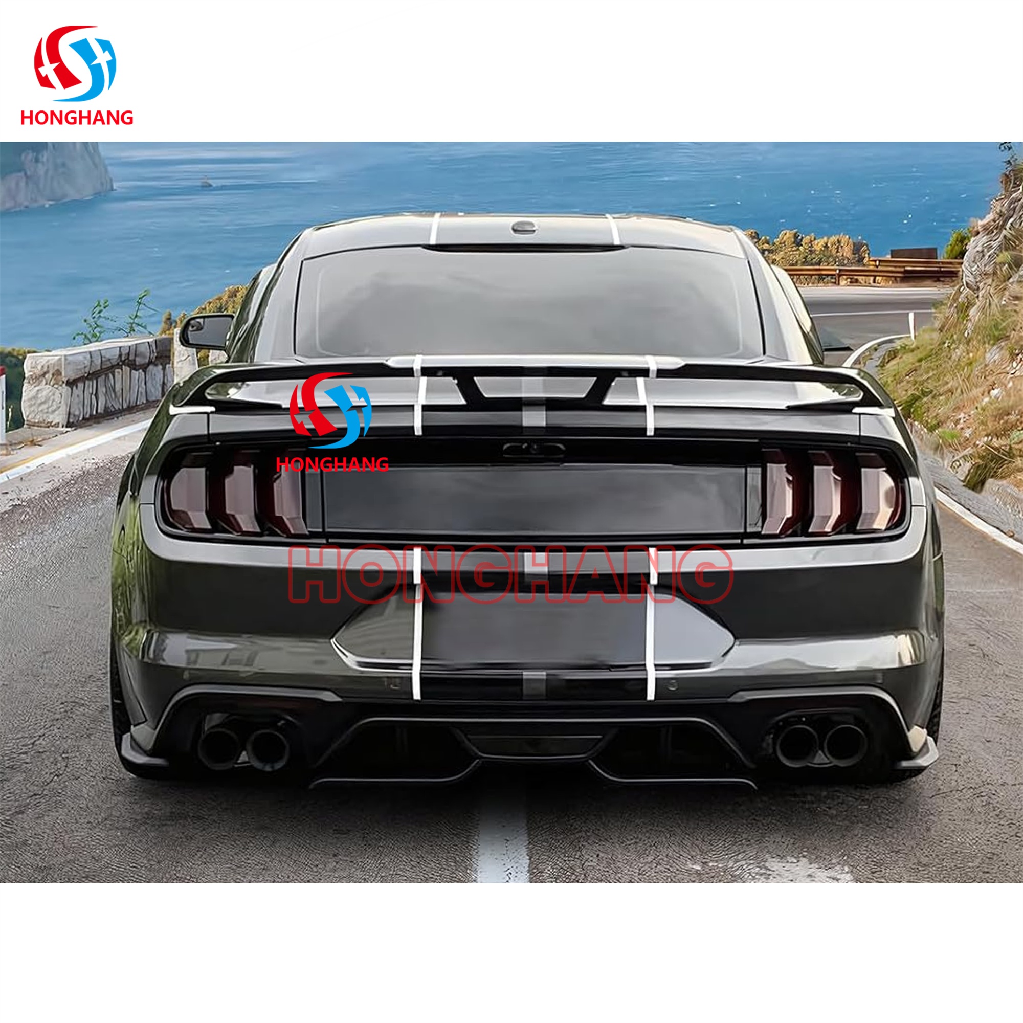 2018–2021 Ford Mustang GT Rear Bumper Diffuser Valance Aero Foil Kit