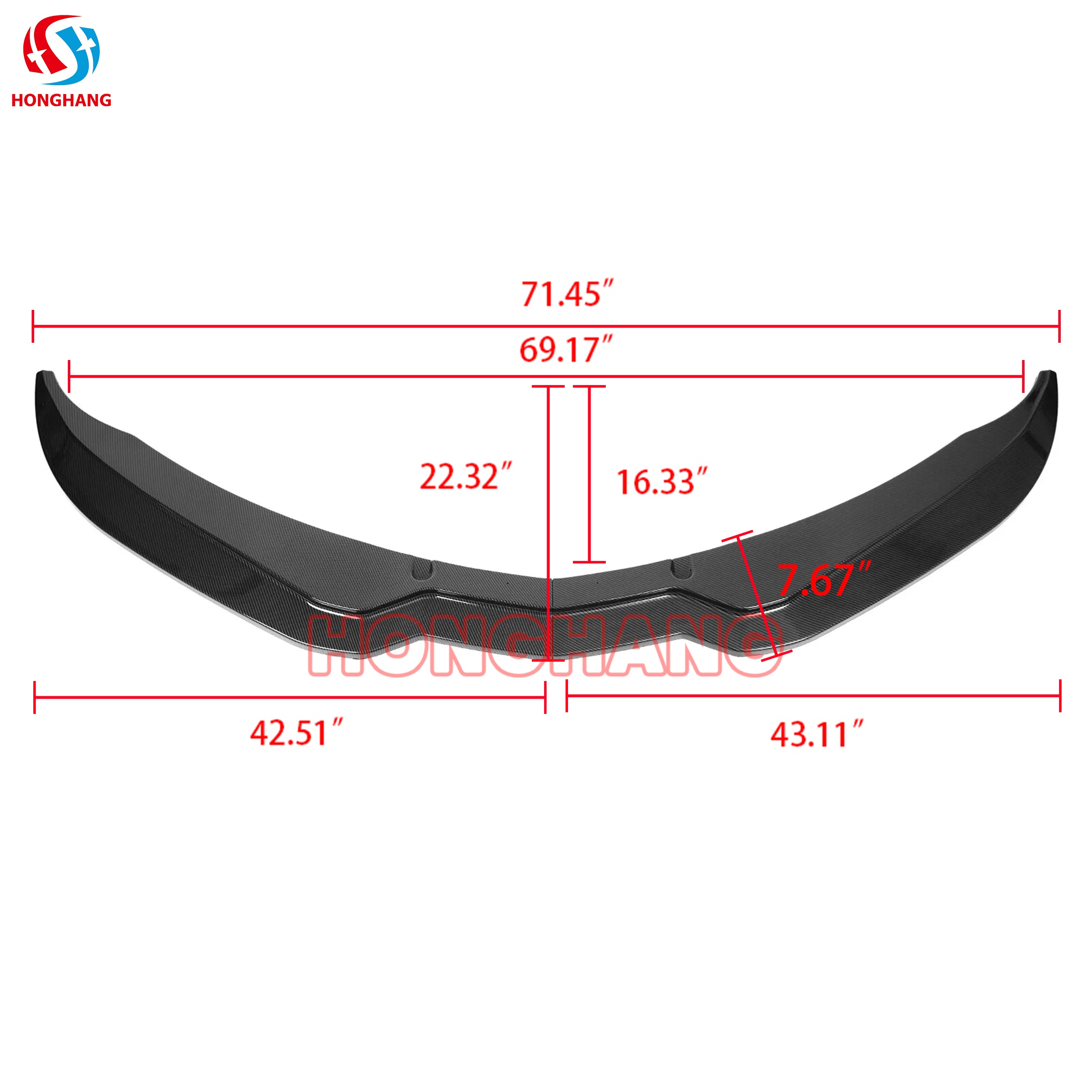 2014-2019 Chevrolet Corvette C7 Front Bumper Lip
