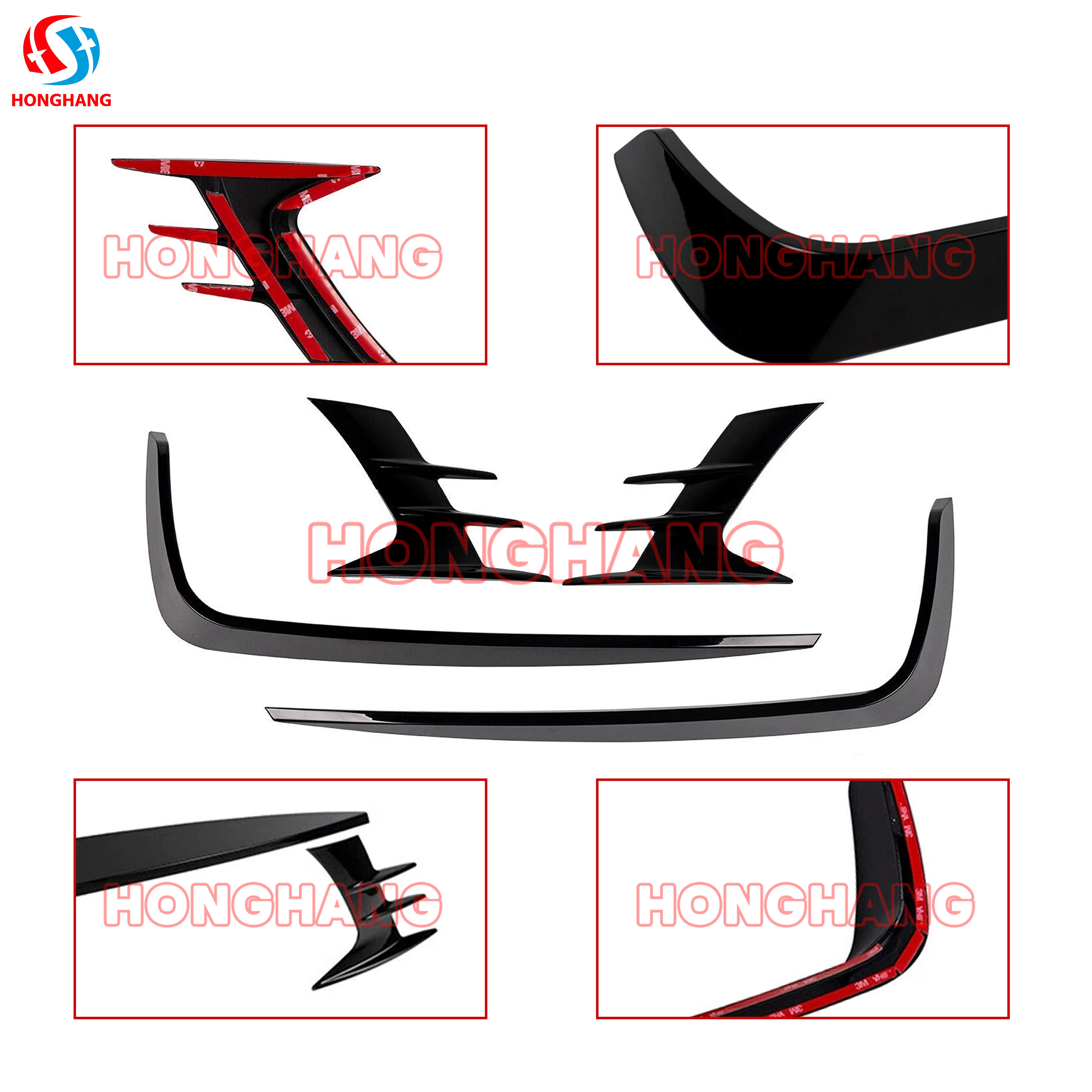 Front Fog Light Trim Eyebrow Cover For Honda Accord 2018 2019 2020