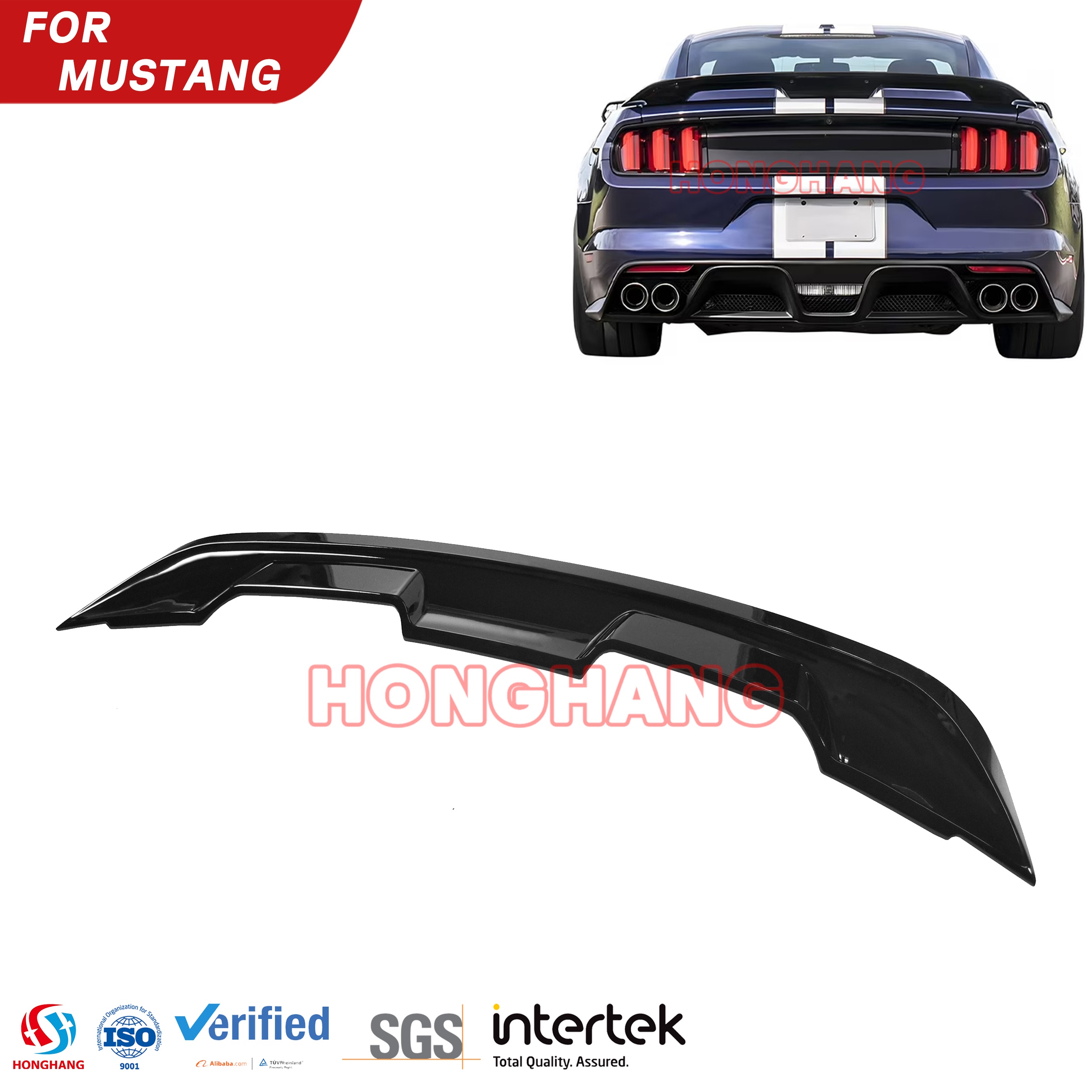 2015-2020 Ford Mustang GT 500 Rear Wing Spoiler