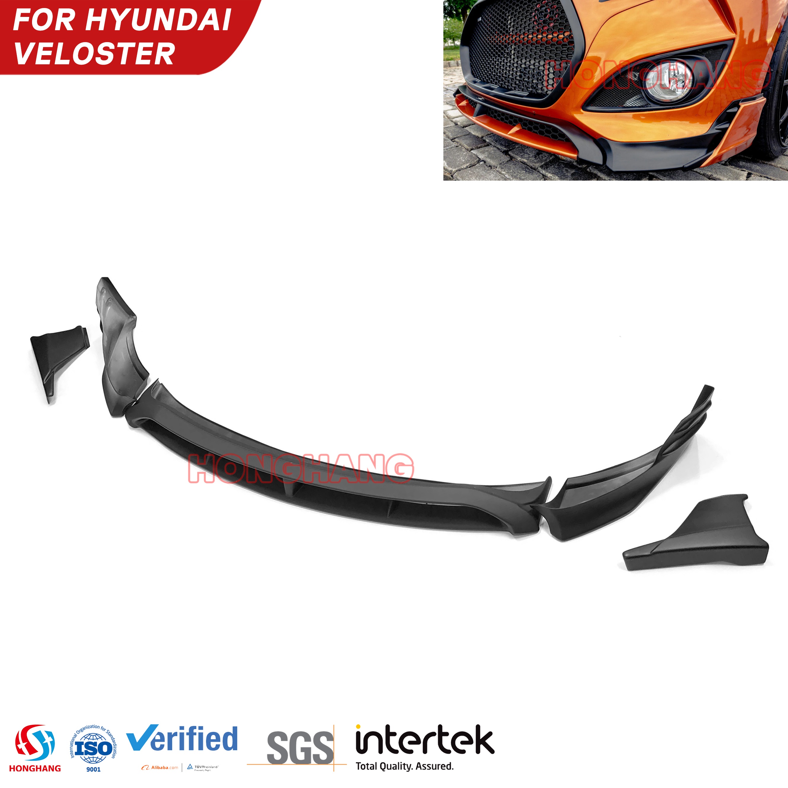 2013-2017 Hyundai Veloster Turbo Front Bumper Lip