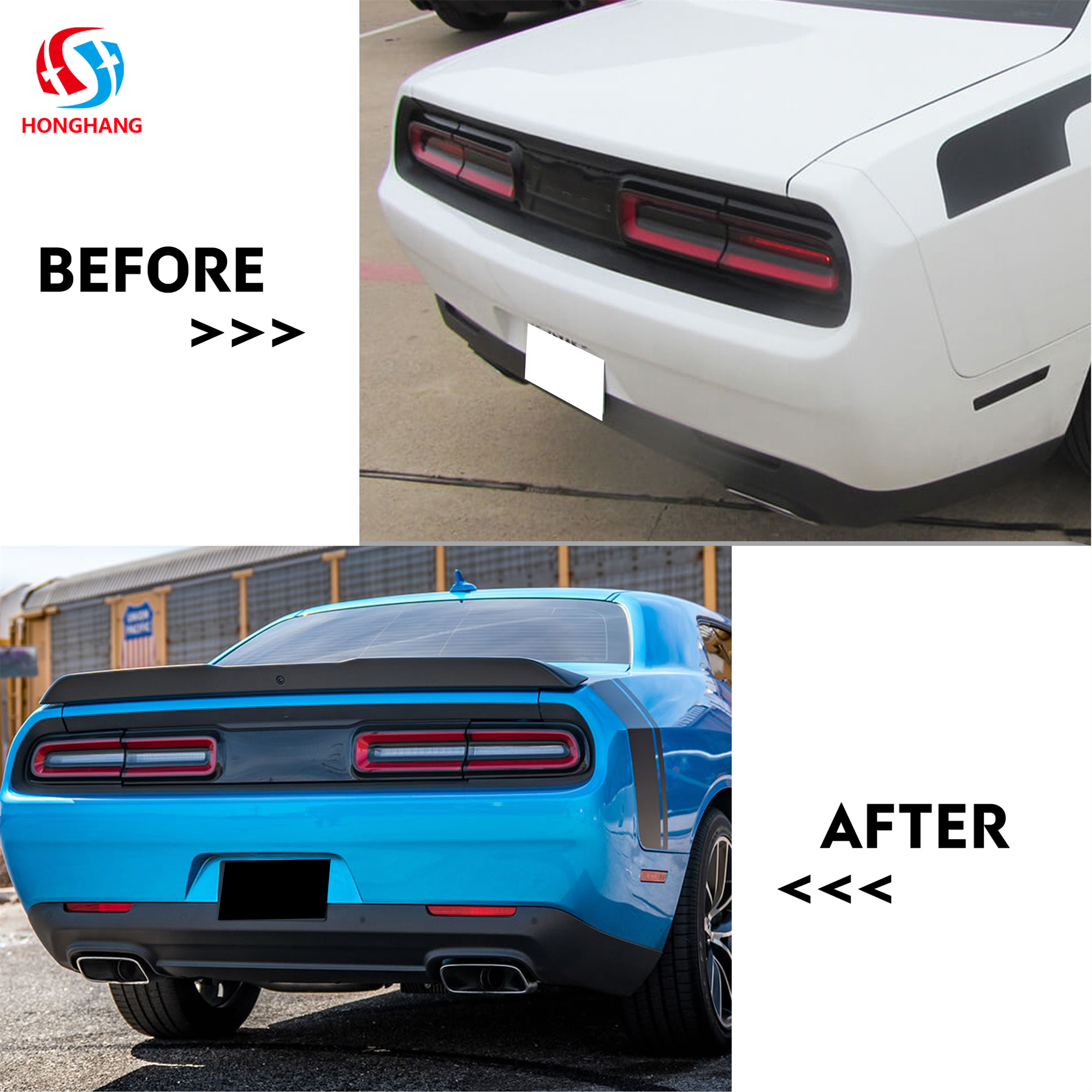 Dodge Challenger Concave Style Rear Trunk Spoiler