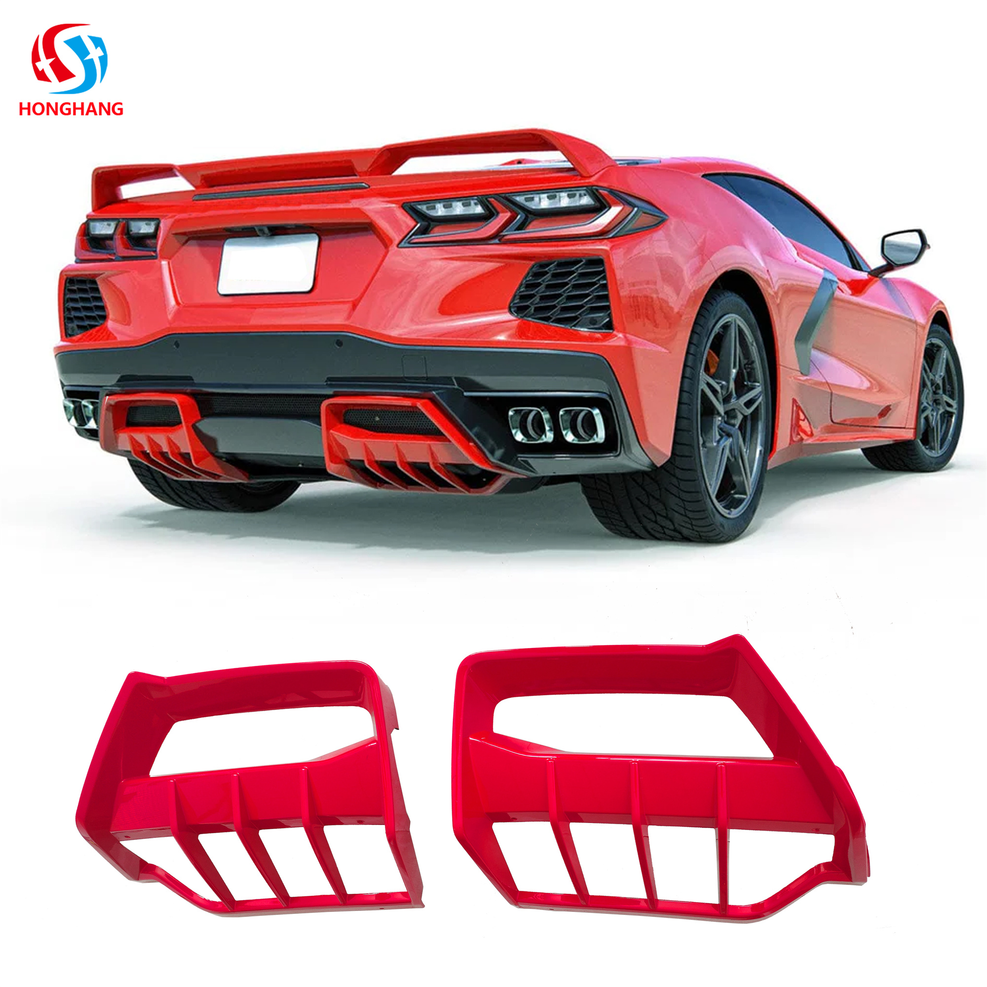 Corvette C8 2020 2021 2022 2023 Rear Diffuser Bumper Lip