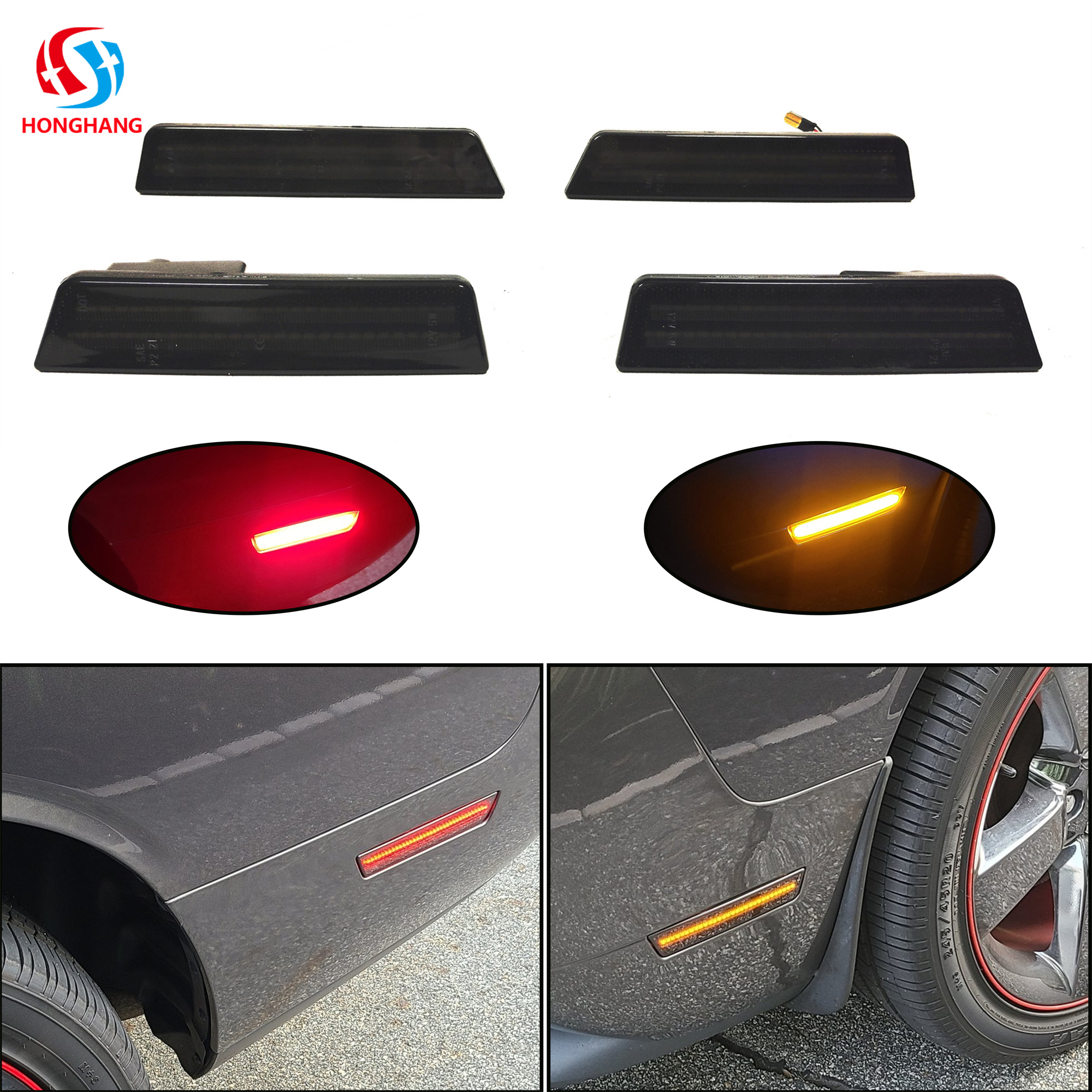 Dodge Challenger Front & Rear LED Side Marker Lights