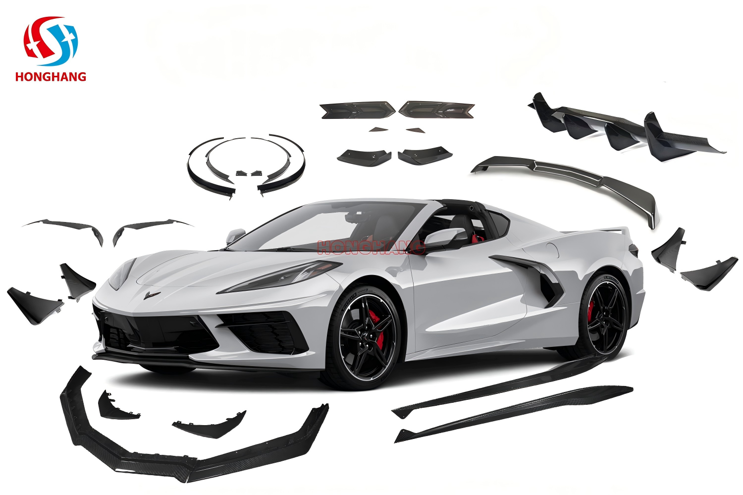 HONGHANG Corvette C8 Rear Diffuser 2020 2021 2022 2023 2024