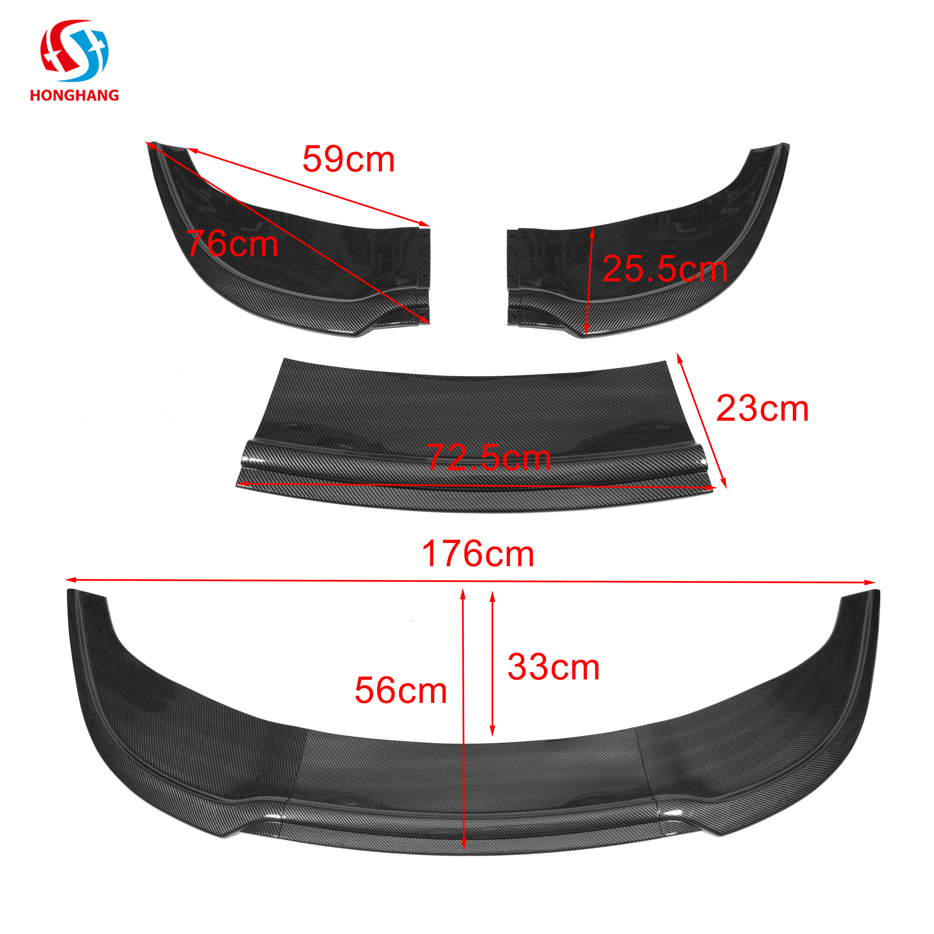 HONGHANG Chrysler 300C SRT Front Lip Splitter
