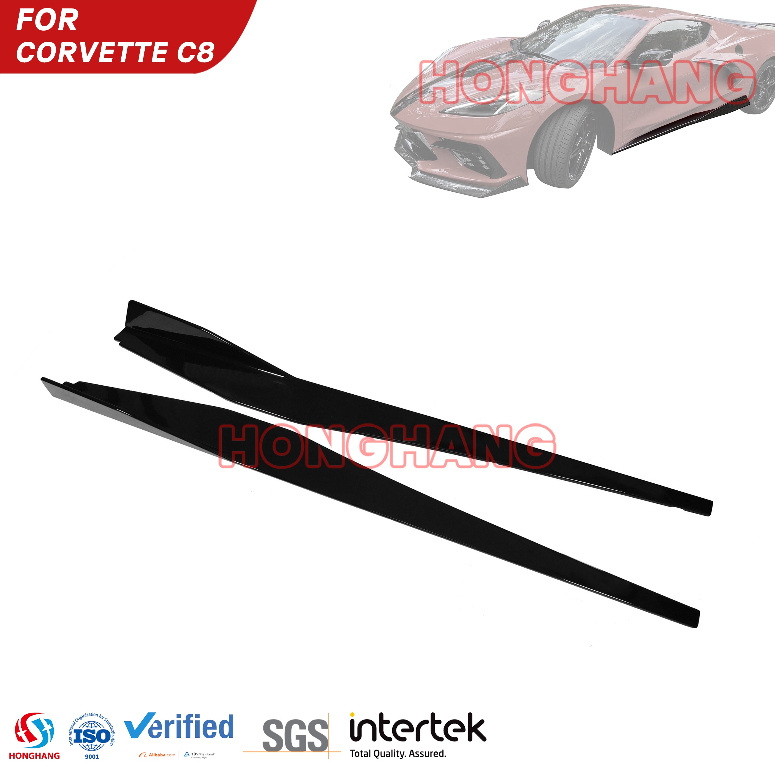 Factory Direct Car Body Kit Side Skirts For Chevrolet Corvette C8 2020 2021 2022 2023