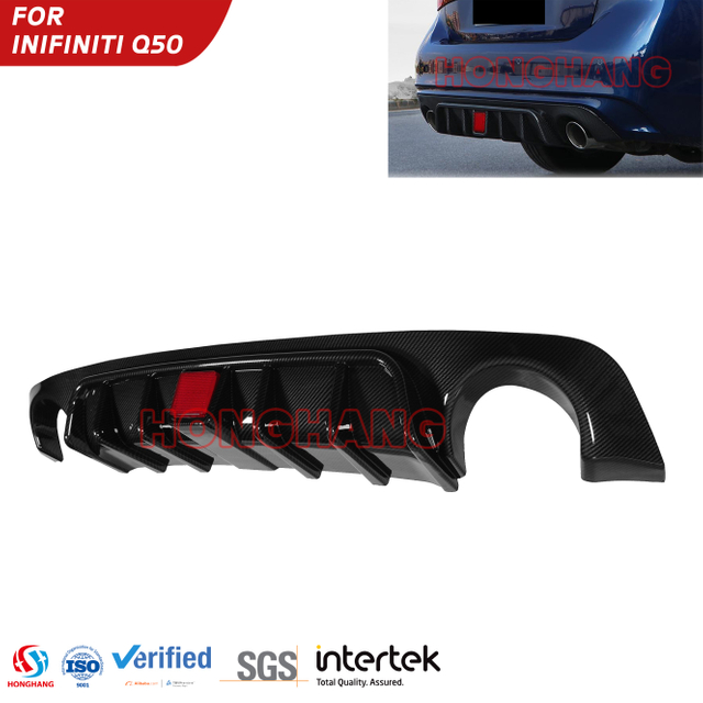 Auto hinteren Stoßfänger Lippendiffusor für Infiniti Q50 2018 2019 2020 2021