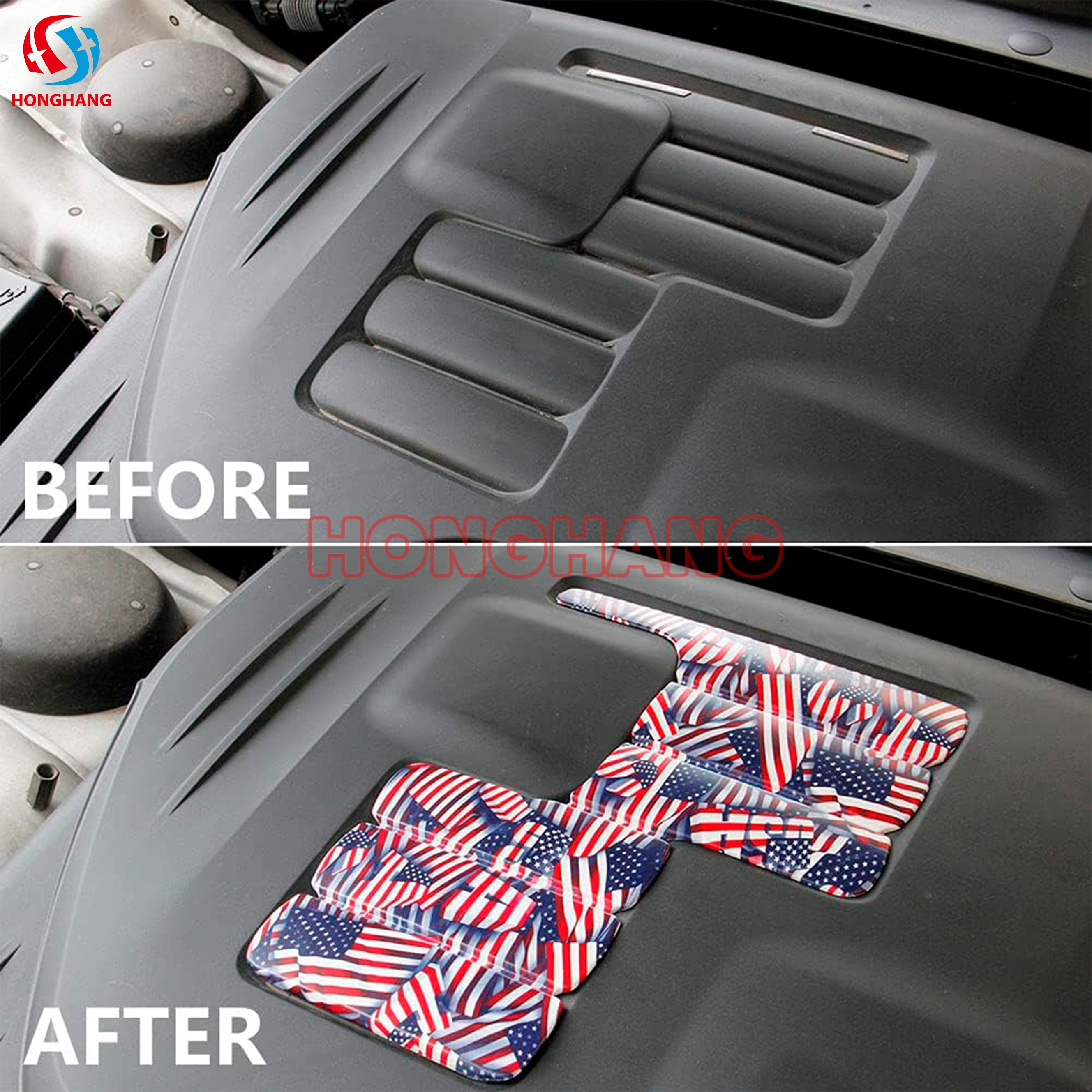 ABS Engine Hood Trim Trim for Dodge Challenger لـ Dodge Challenger 2011-2021