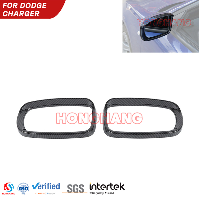 Side Mirror Rain Eyebrow Cover For Dodge Charger