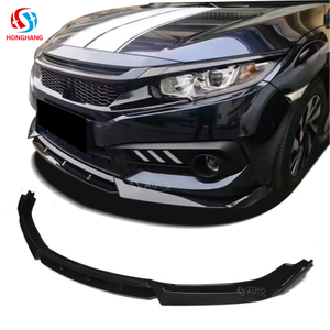 New Arrivals Front Bumper Lip Splitter Four Sections For Honda Civic 2016 2017 2018 2019