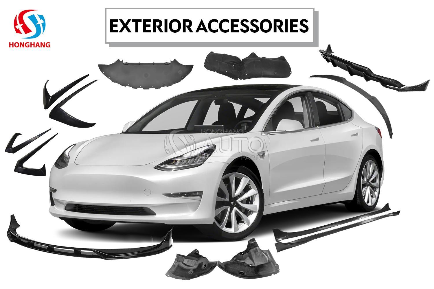 Front Bumper Lip Splitter For Tesla Model3 2017 2018 2019 2020 2021 2022 2023