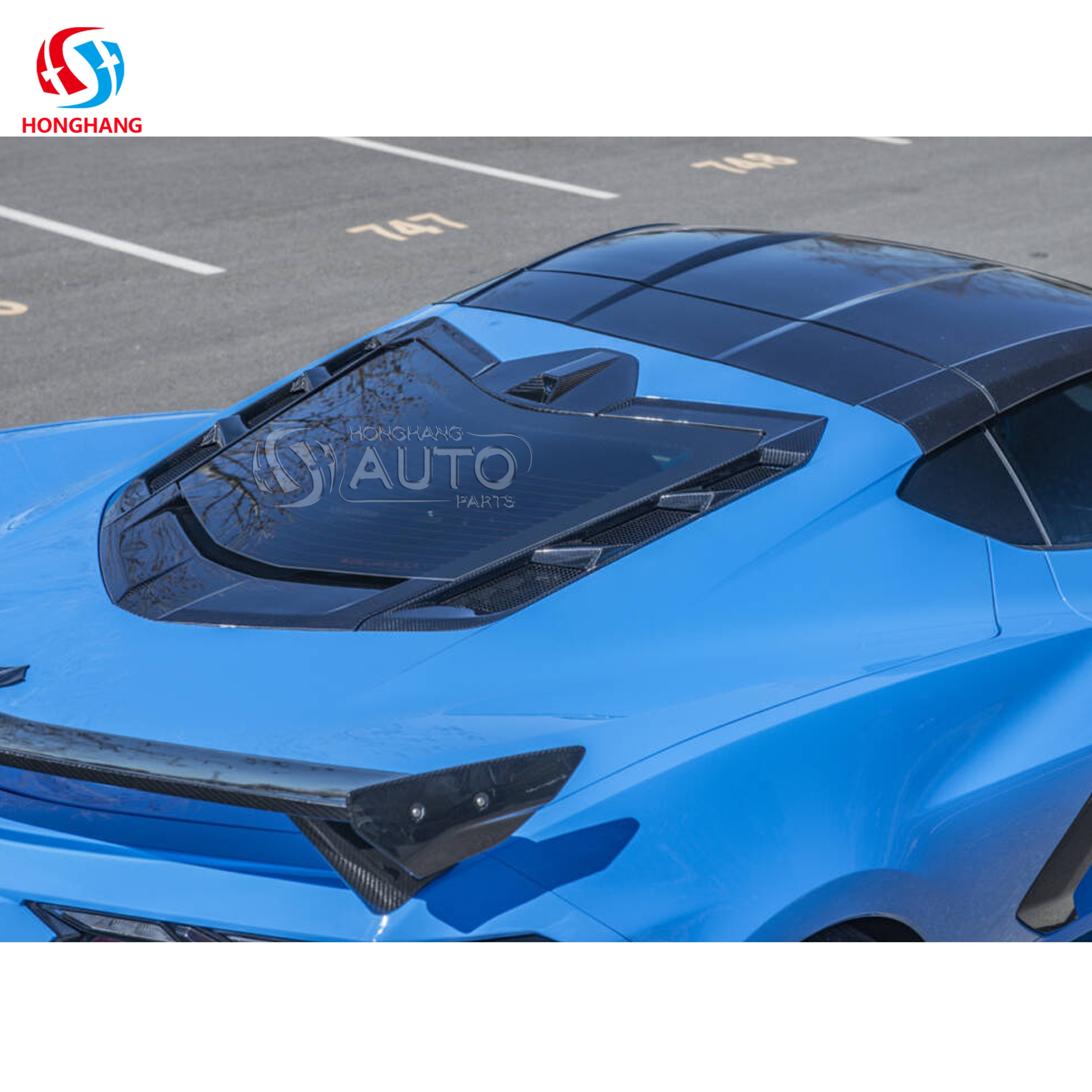 Rear Bumper Window Vent Cover For Chevrolet Corvette C8 2020 2021 2022 2023