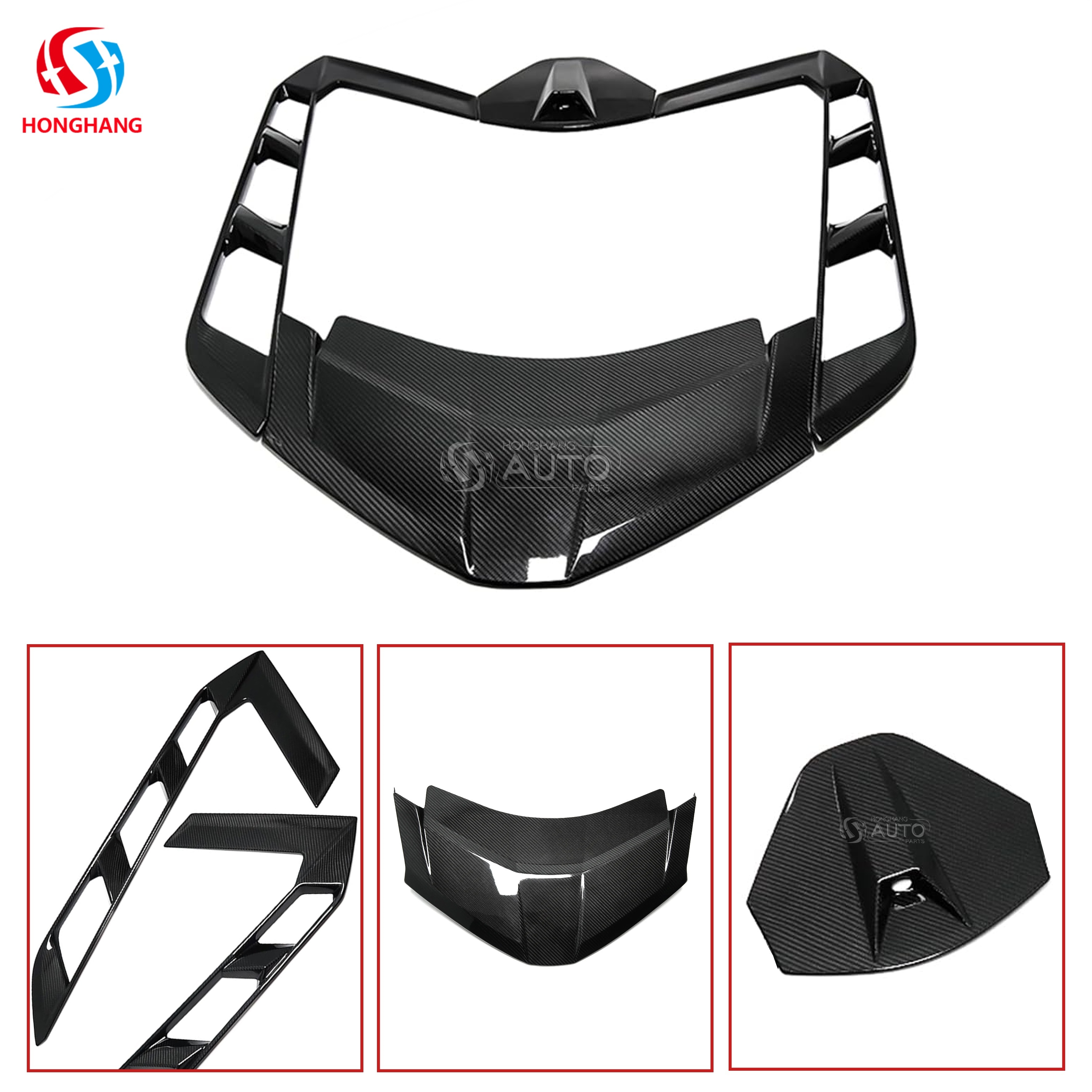 Rear Bumper Window Vent Cover For Chevrolet Corvette C8 2020 2021 2022 2023
