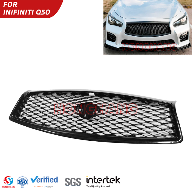 ABS Front Stoßstange Kühlergrill Obergrill Guards vorderer Obergrill für Infiniti Q50 2014 2015 2016 2017 2018