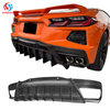 Carbon Fiber Rear Bumper Diffuser Lip For Chevrolet Corvette C8 2020 2021 2022 2023