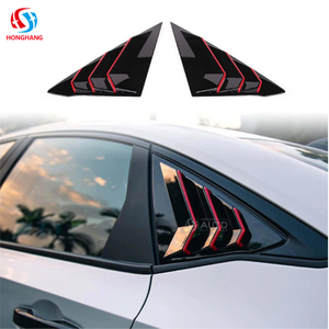 Car Rear Window Triangle Shutters Cover For Honda Civic 2018 2019 2020 2021 2022