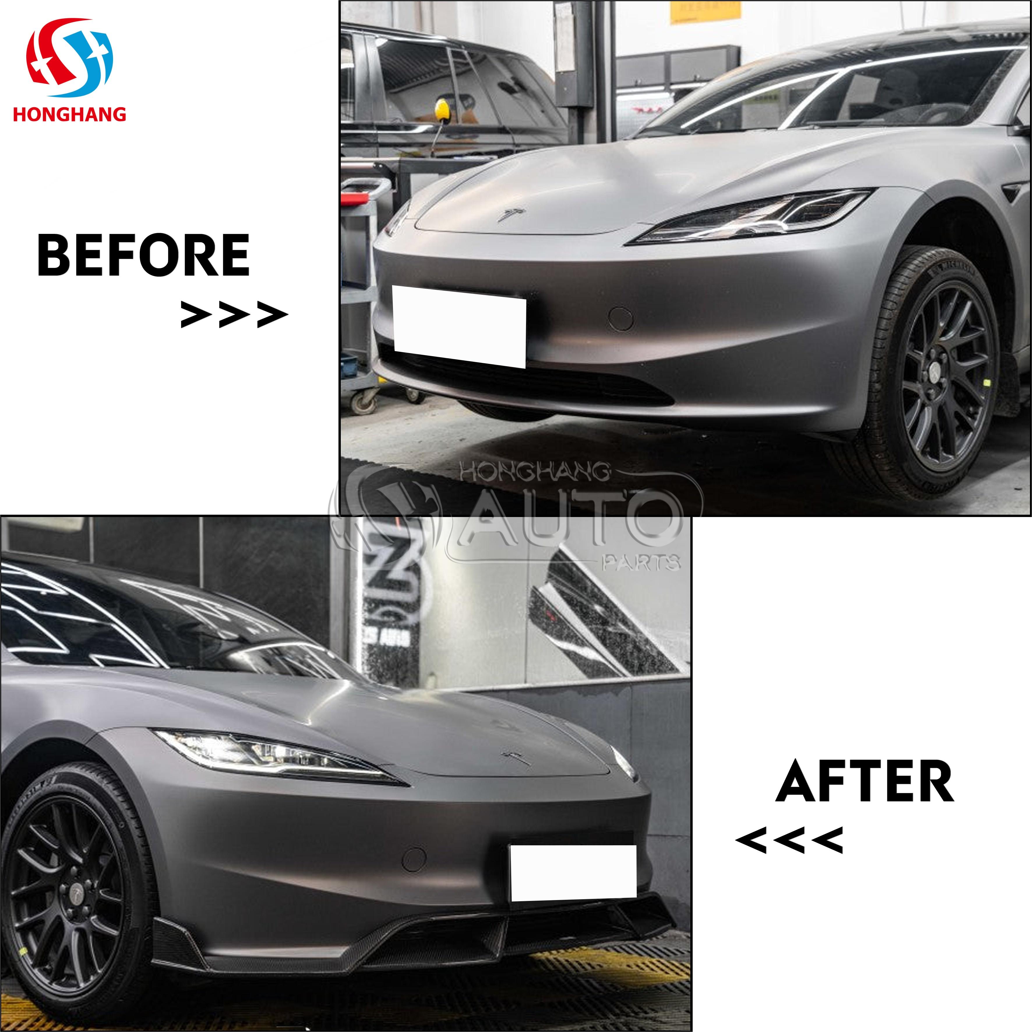 New Arrivals Front Bumper Lip Splitter For Tesla Model 3 2024
