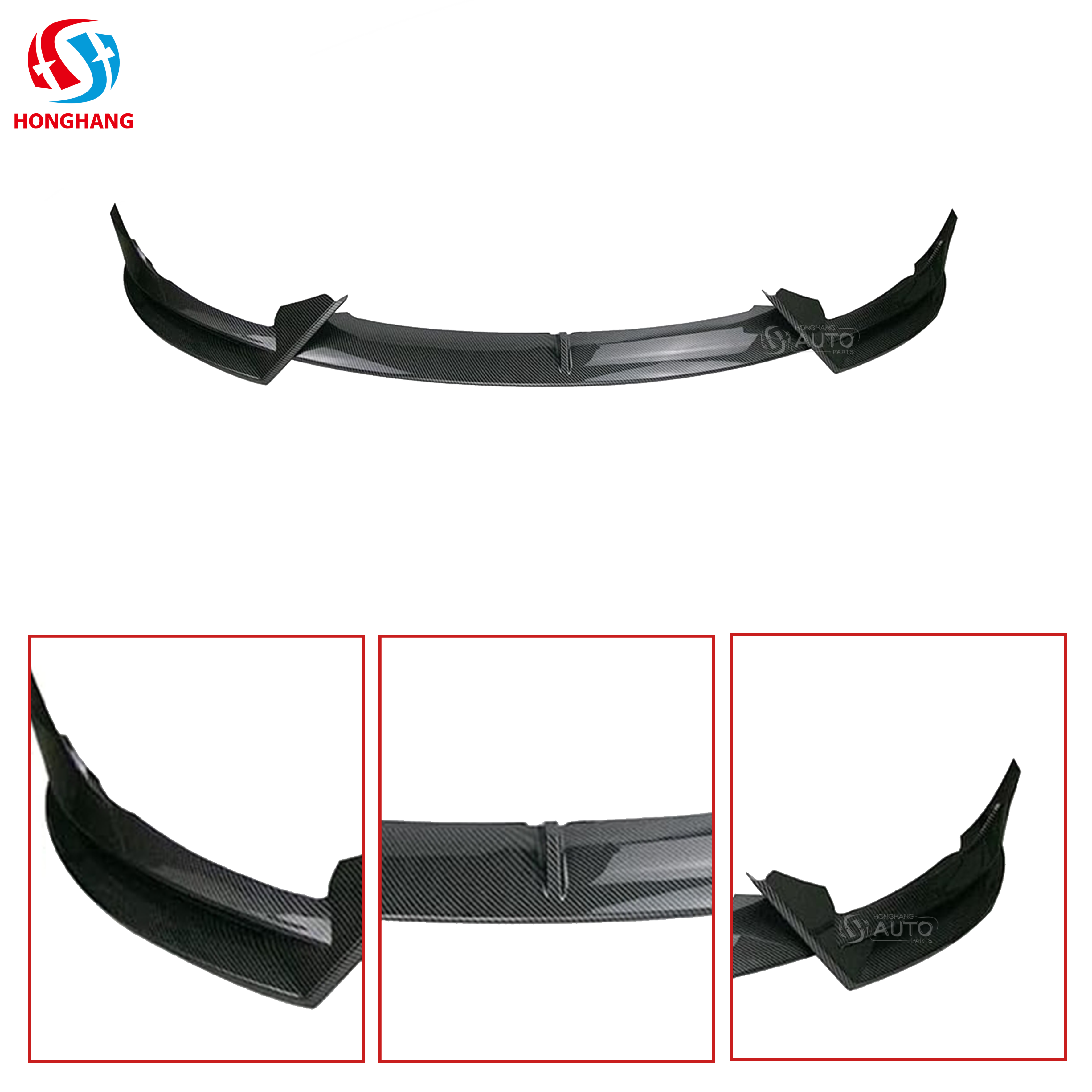 Front Lip Splitter For TESLA Model 3 2017 2018 2019 2020 2021 2022 2023