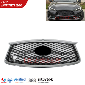 ABS Front Bumper Grille Upper Grill Guards Front Upper Grille for Infiniti Q60 2017+