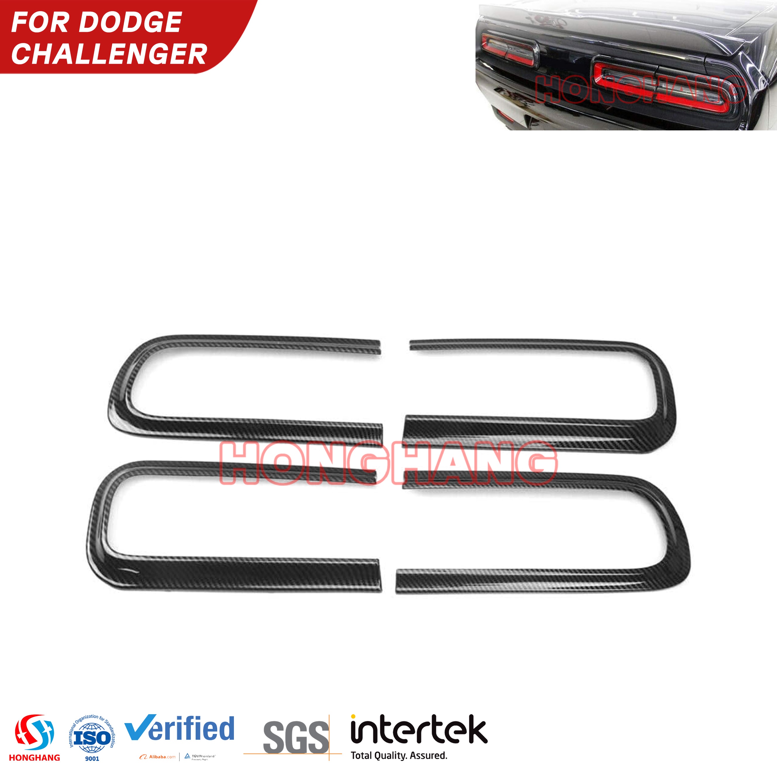 Rücklichtabdeckung Heckleuchte Abdeckungskit für Dodge Challenger 2015-2023