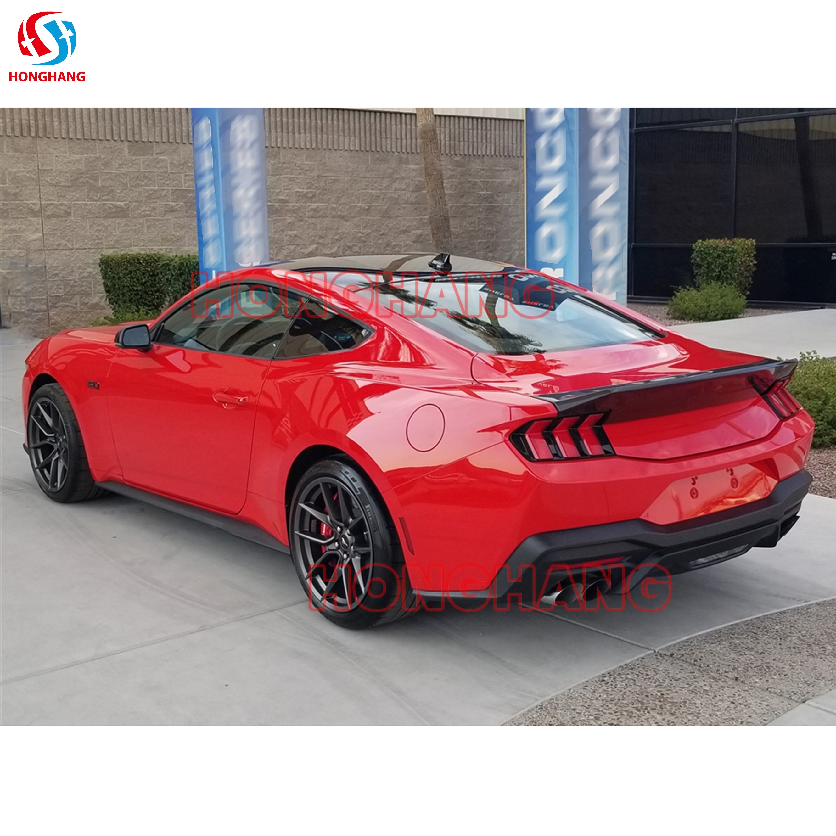 ABS Plastic Gloss Black Rear Spoiler for Ford Mustang 2024+