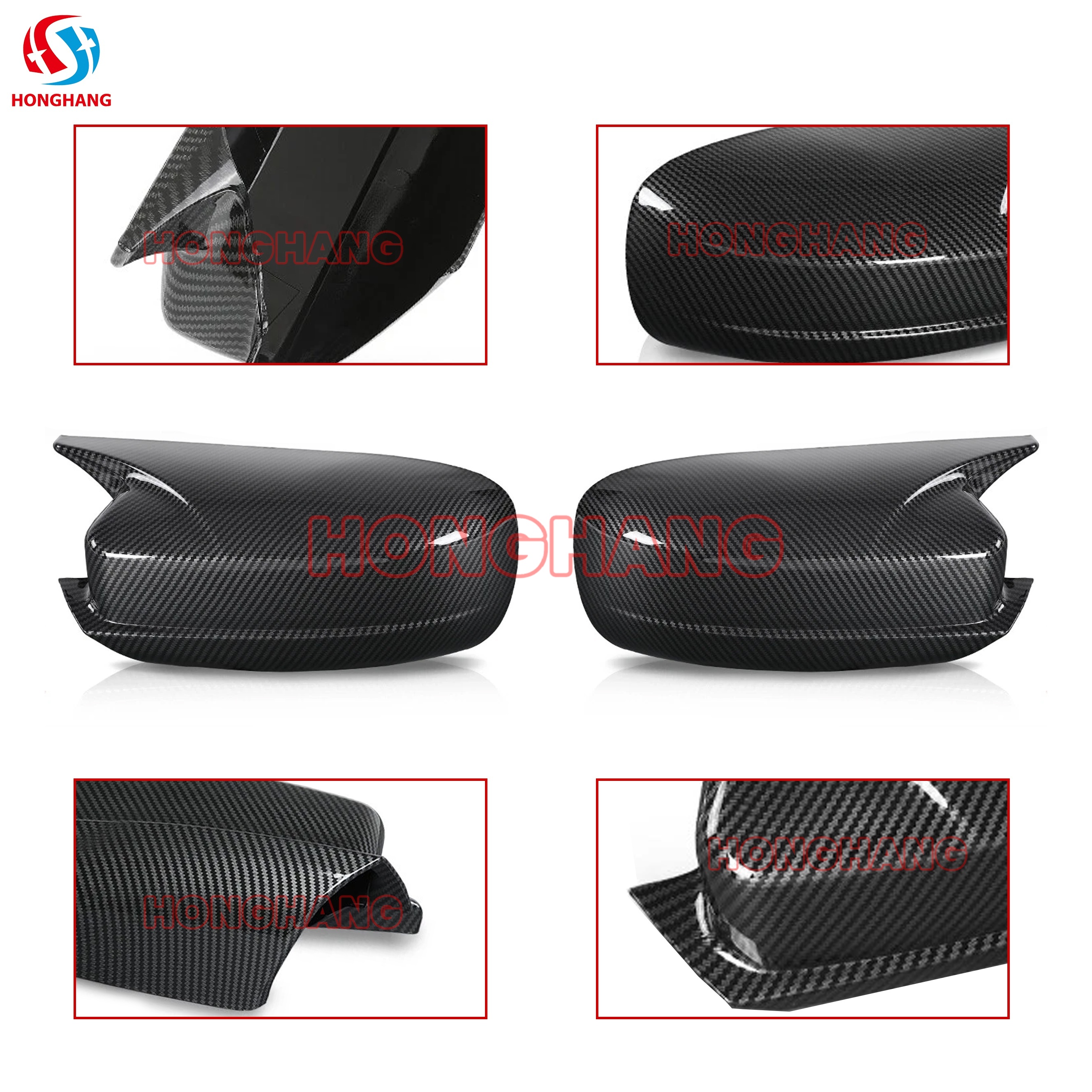 Gloss Black Vehicle Side View Mirror Covers Caps for Dodge Charger 2015+