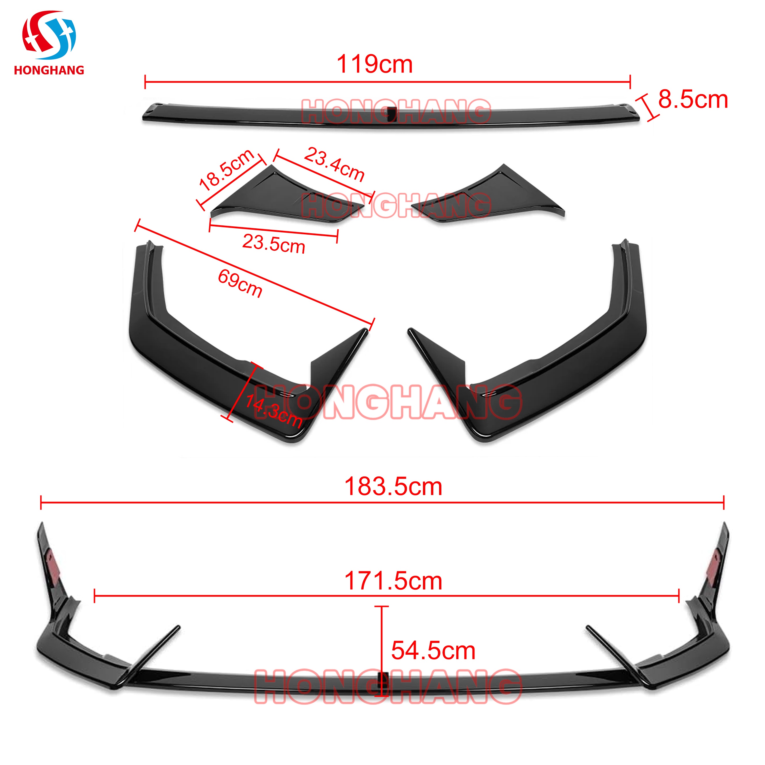 2024-2025 Hyundai Elantra N-Line Front Lip Splitter