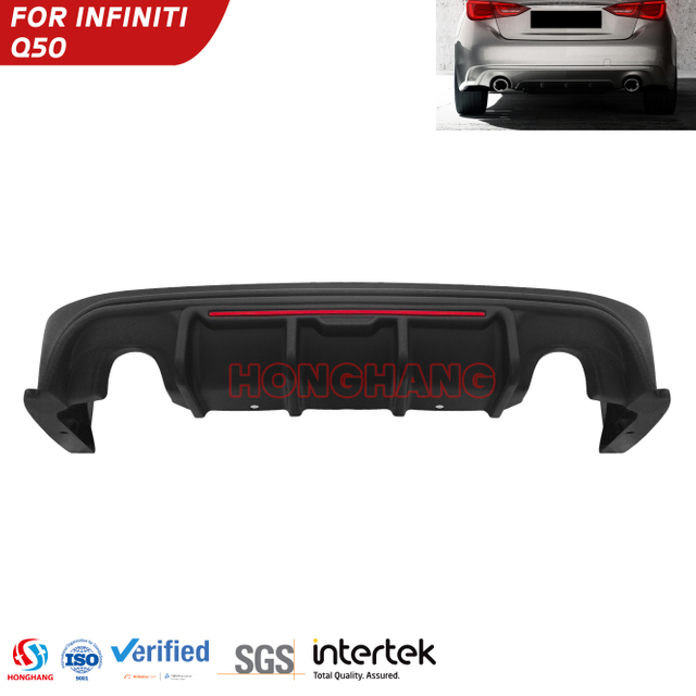 2014-2022 Inﬁniti Q50 Rear Bumper Diffuser Lip