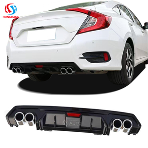 Rear Bumper Diffuser Lip For Honda Civic 2016 2017 2018