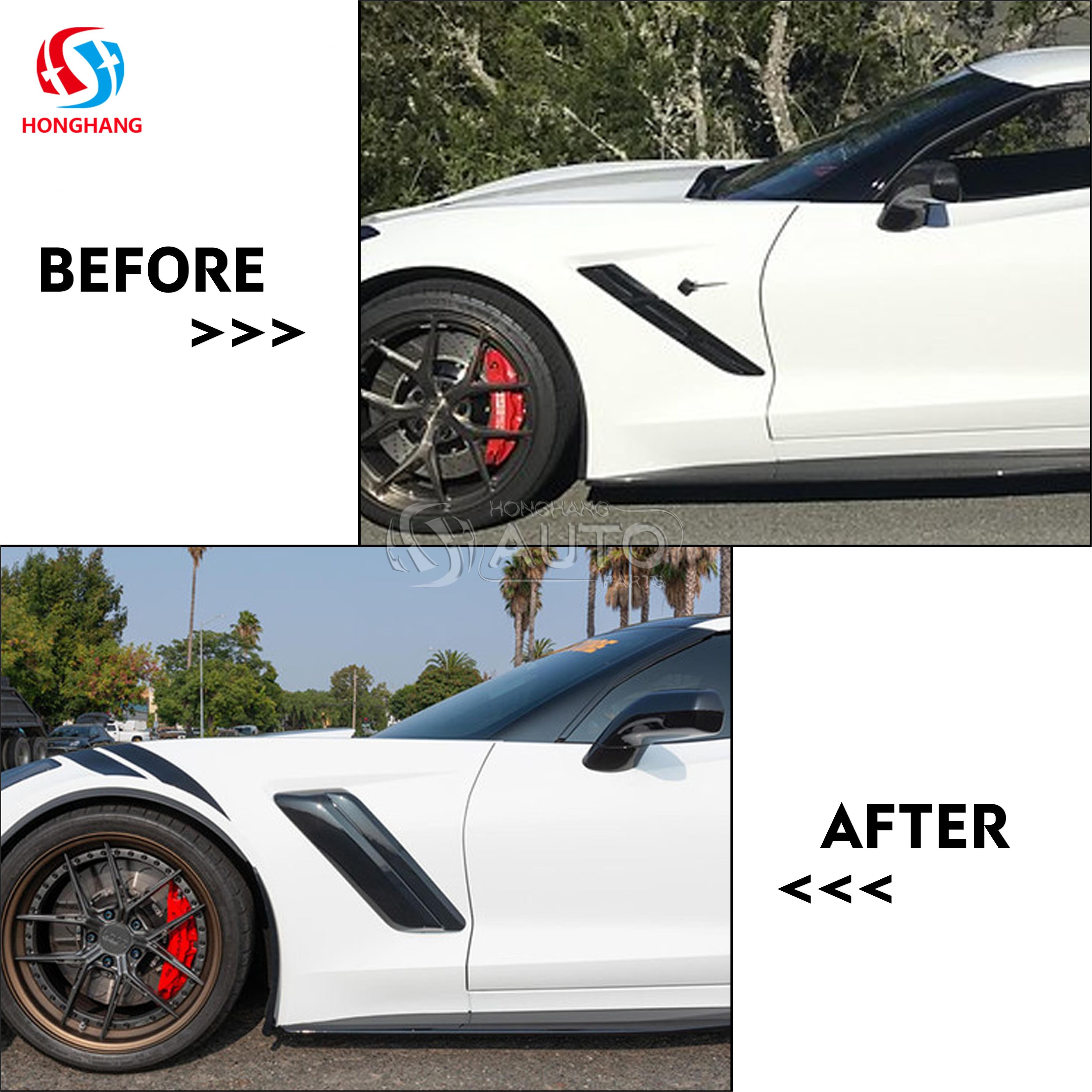 Side Fender Grille Vent Covers For Chevrolet Corvette C7 2014 2015 2016 2017 2018 2019
