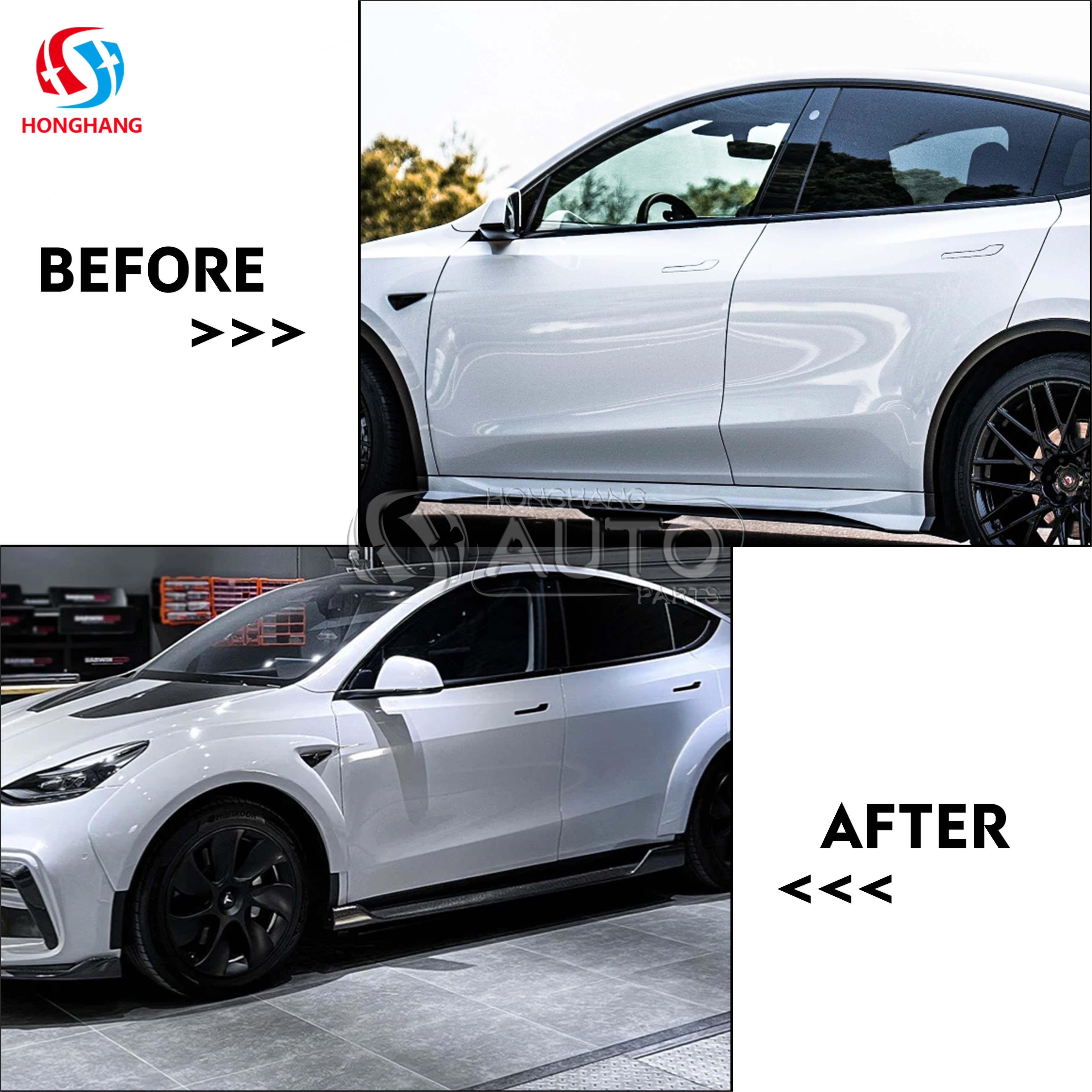 Side Skirt For TESLA Model Y 2017 2018 2019 2020 2021 2022 2023