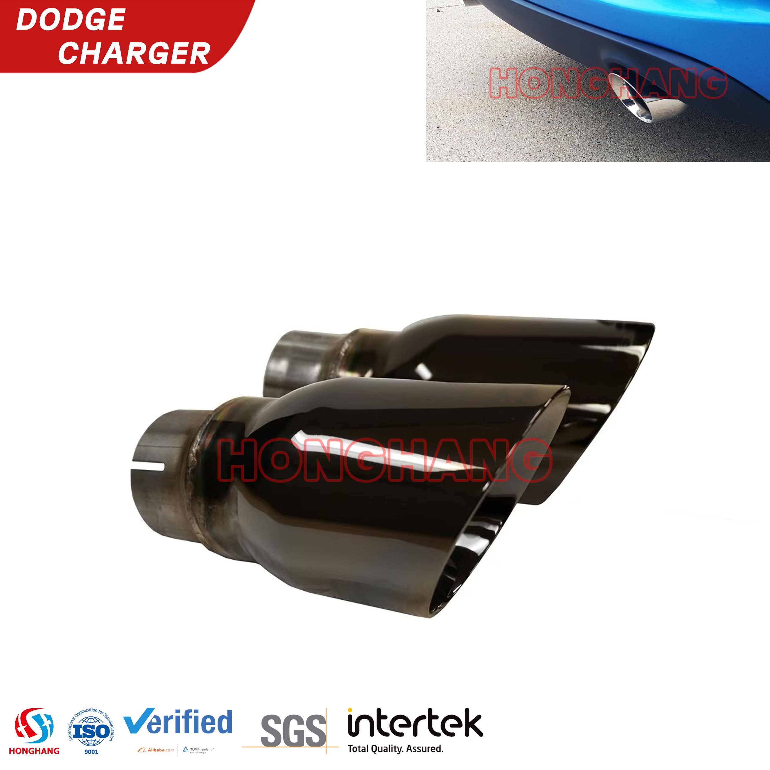 2015 2016 Dodge Charger Pursuit 5.7L R/T Exhaust Tip Kit