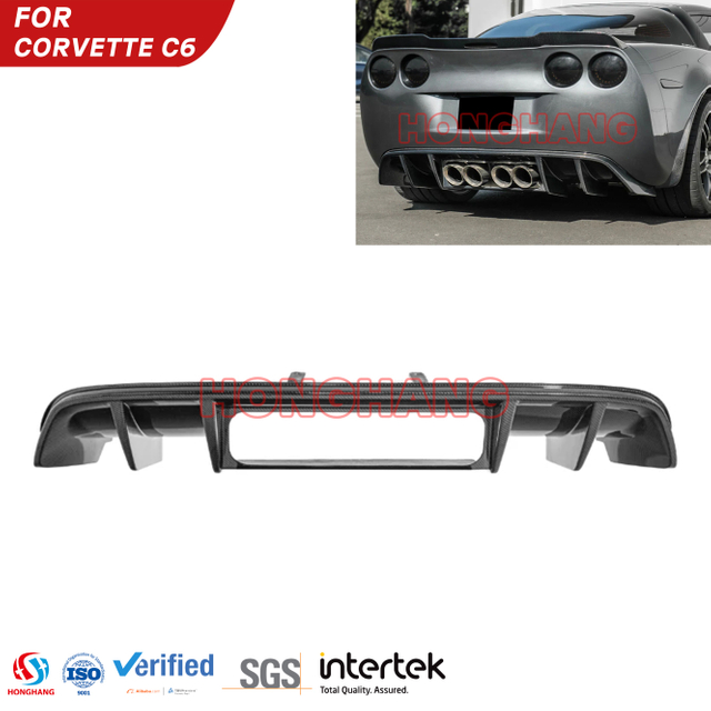 Rear Diffuser Lip Spoiler For Chevrolet Corvette C6 2005 2006 2007 2008 2009 2010 2011 2012 2013