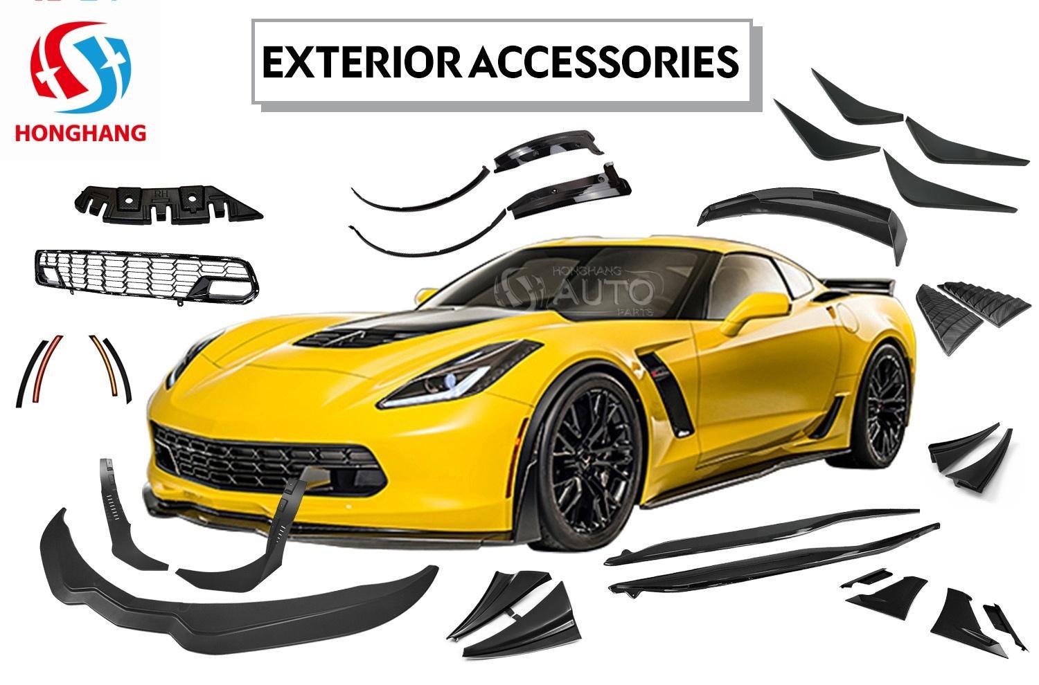 Rear Diffuser Lip Shark Fin For Chevrolet Corvette C7 2014 2015 2016 2017 2018 2019