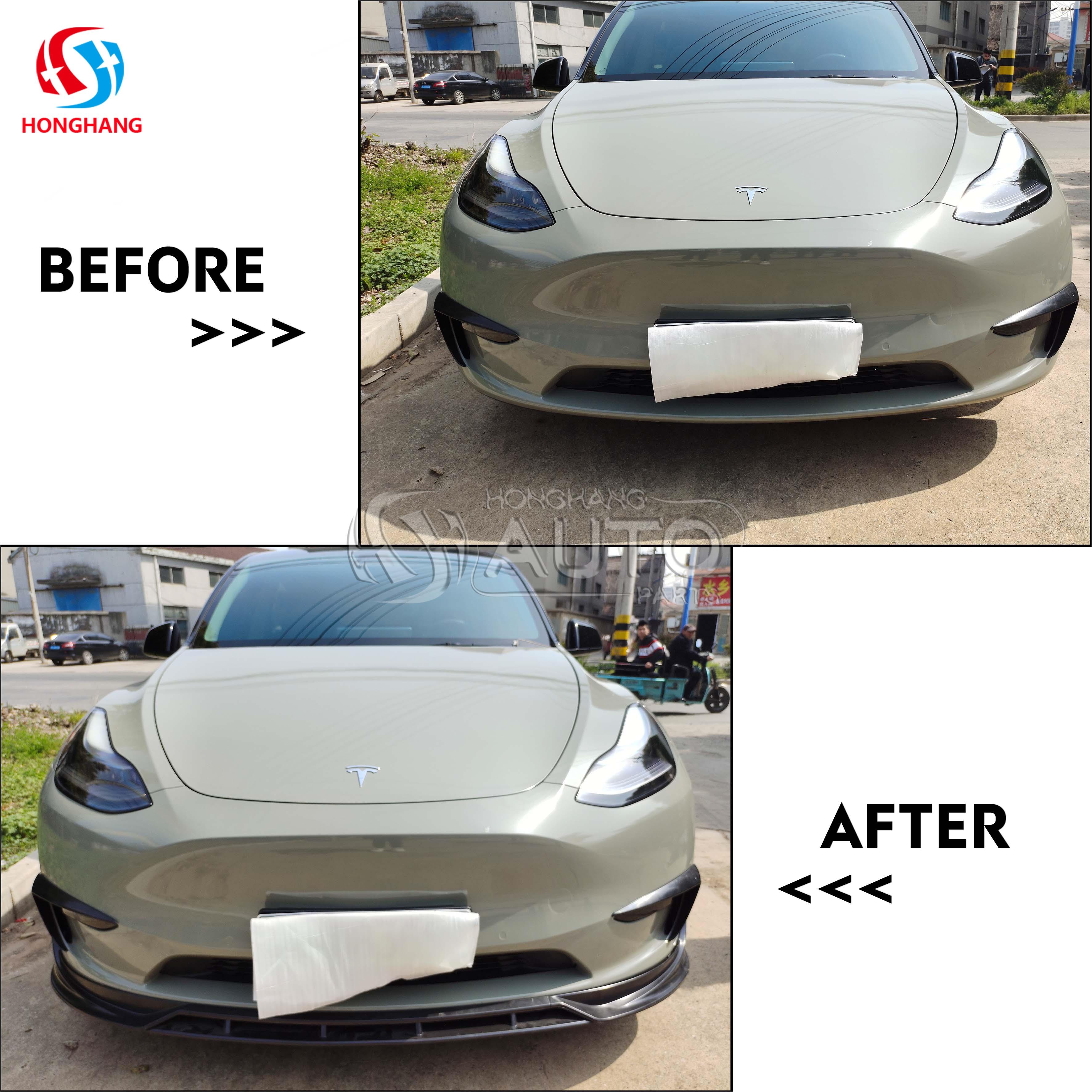 Front Bumper Lip Splitter For Tesla Model Y 2017 2018 2019 2020 2021 2022 2023