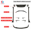 Side Skirt For TESLA Model Y 2017 2018 2019 2020 2021 2022 2023 