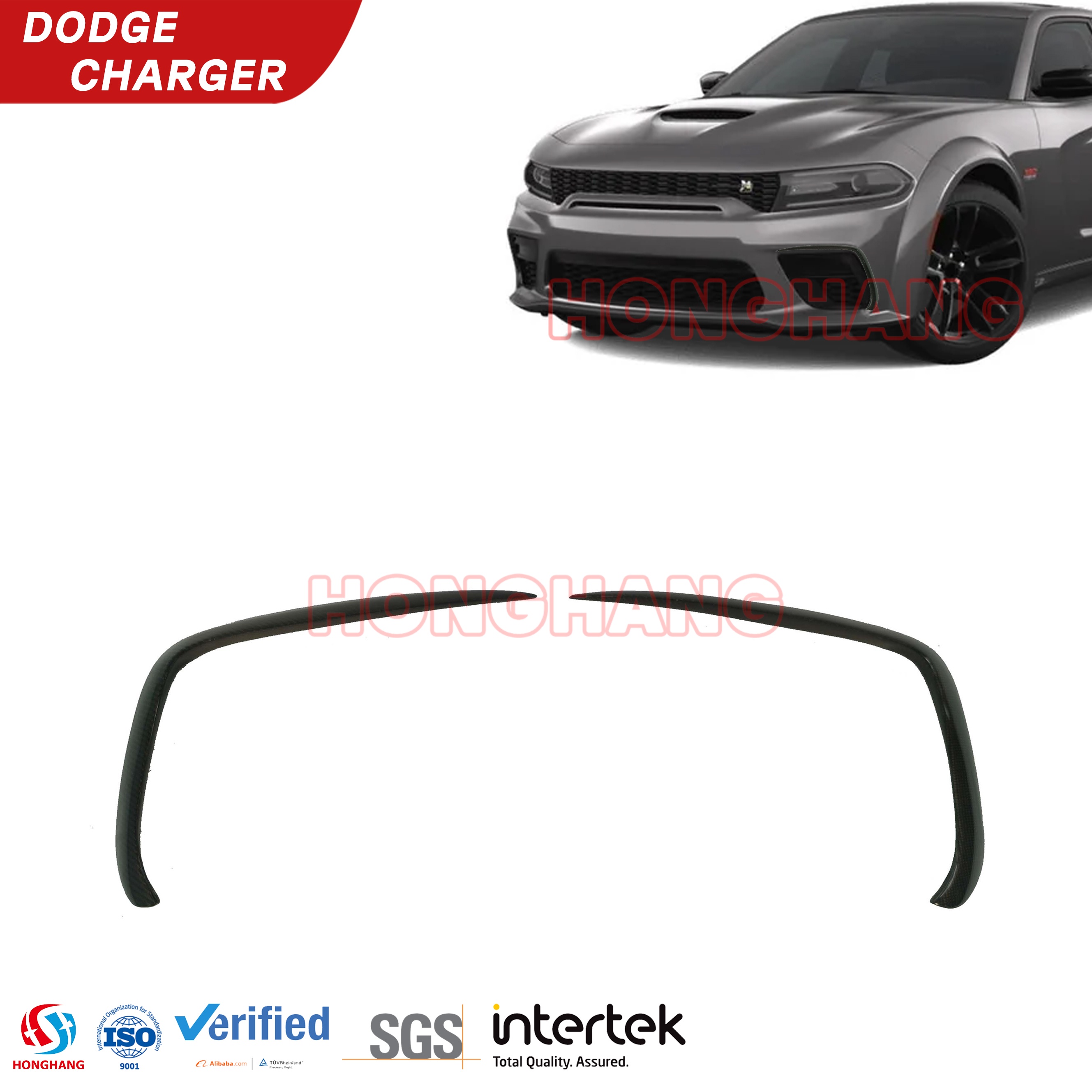 Aggressive Style Upgrade Fog Light Frame Trim for Dodge Charger SRT 2015 2016 2017 2018 2019 2020 2021 2022 2023