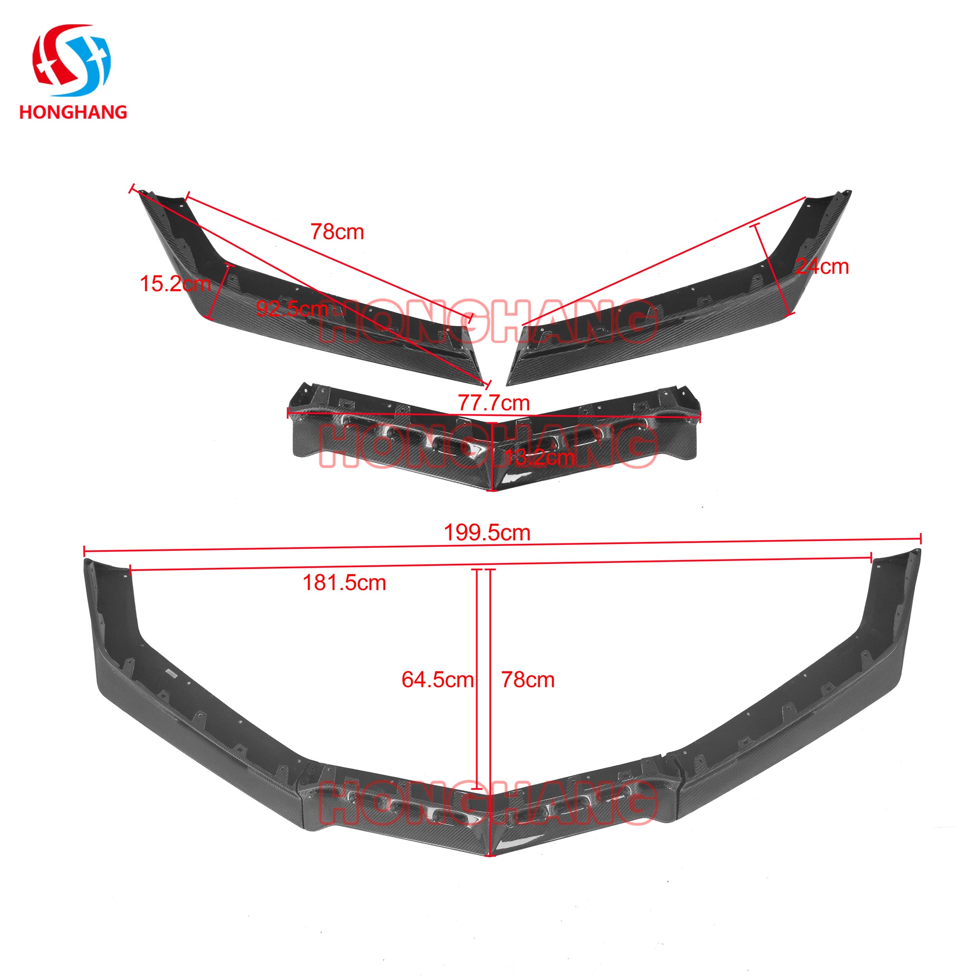Spoiler para lábios dianteiros para Chevrolet Corvette C8 Z06 2020 2021 2022 2023 2024