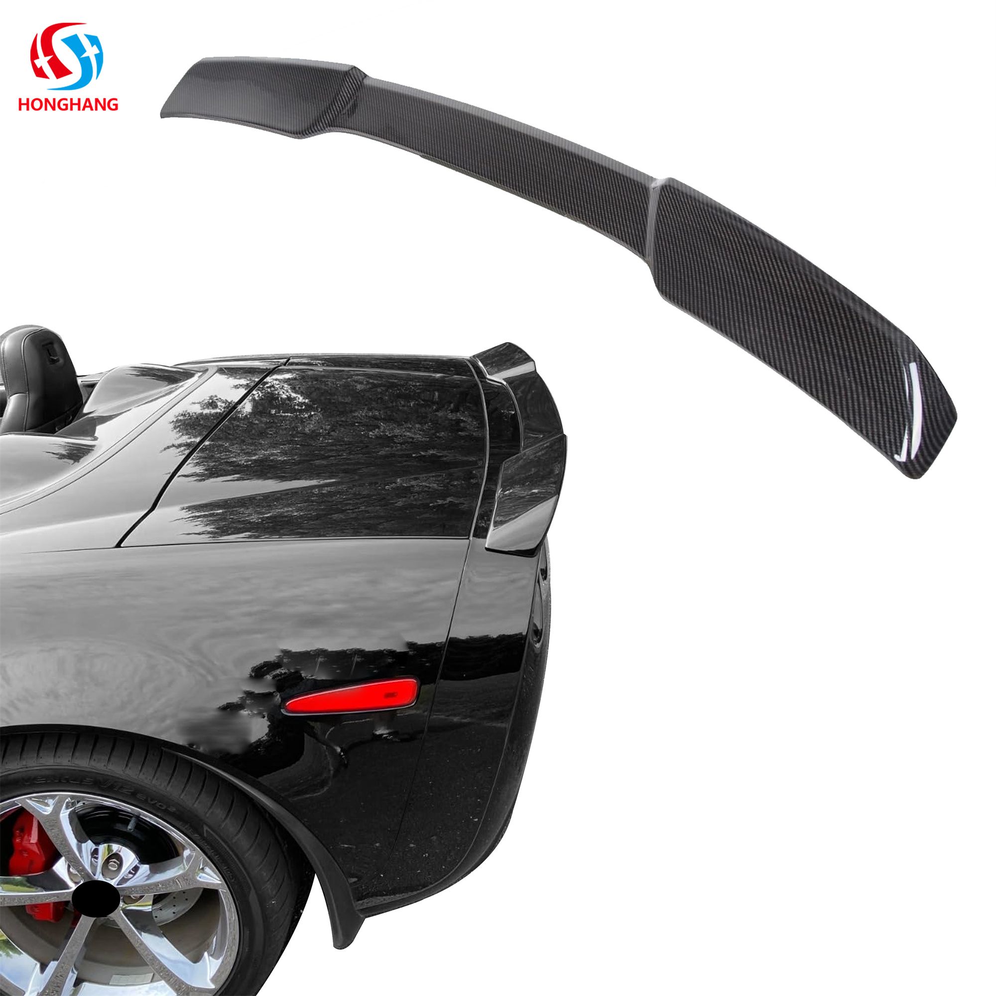 C6 Car Tail Spoiler Trunk Wing Spoiler Carbon Fiber Style Rear Spoiler for Chevrolet Corvette C6 2005-2013