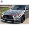 ABS Front Bumper Grille Upper Grill Guards Front Upper Grille for Infiniti Q50 2018 2019 2020 2021 2022