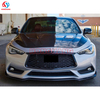 ABS Front Bumper Grille Upper Grill Guards Front Upper Grille for Infiniti Q60 2017+