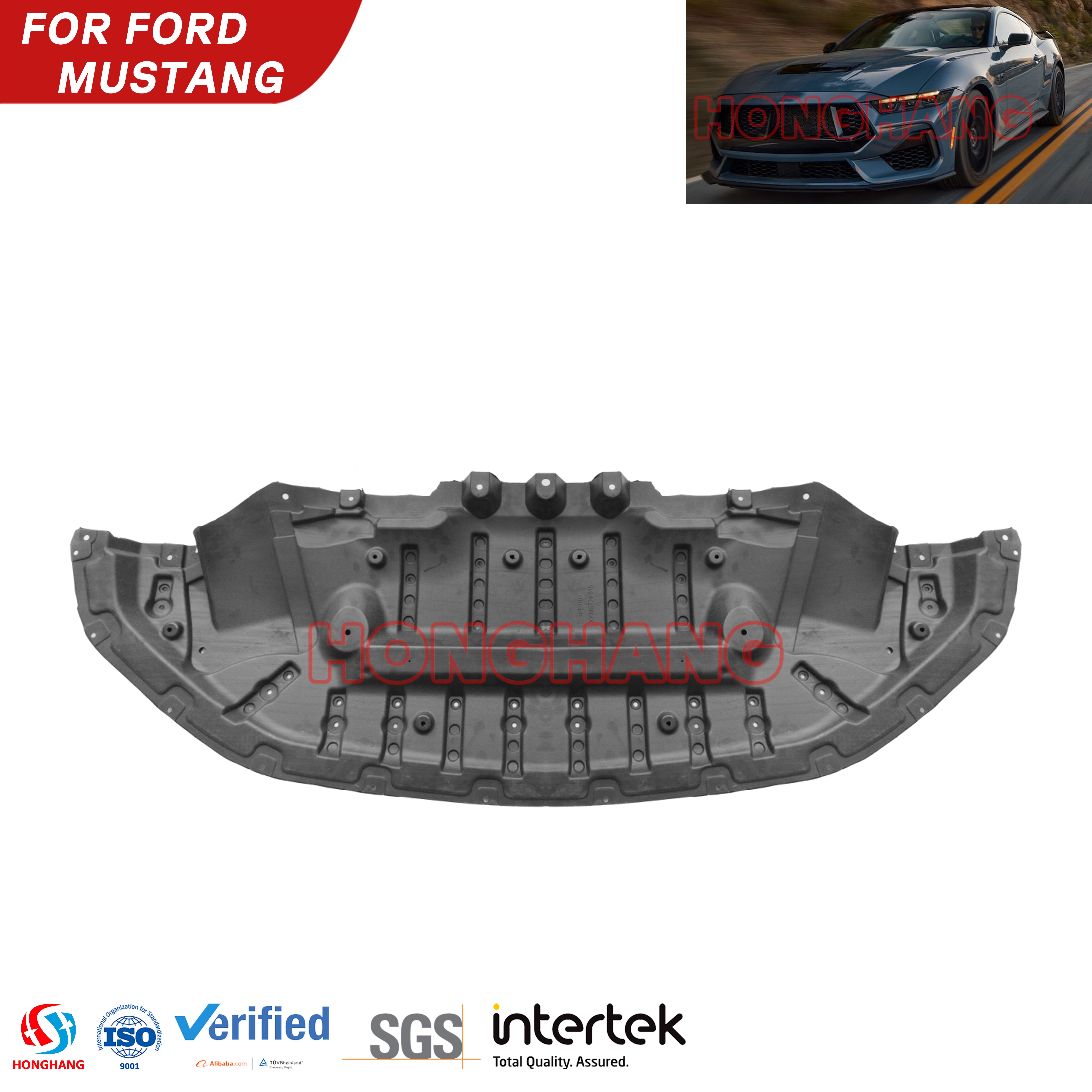 Front Engine Splash Shield Under Cover for Ford Mustang 2024