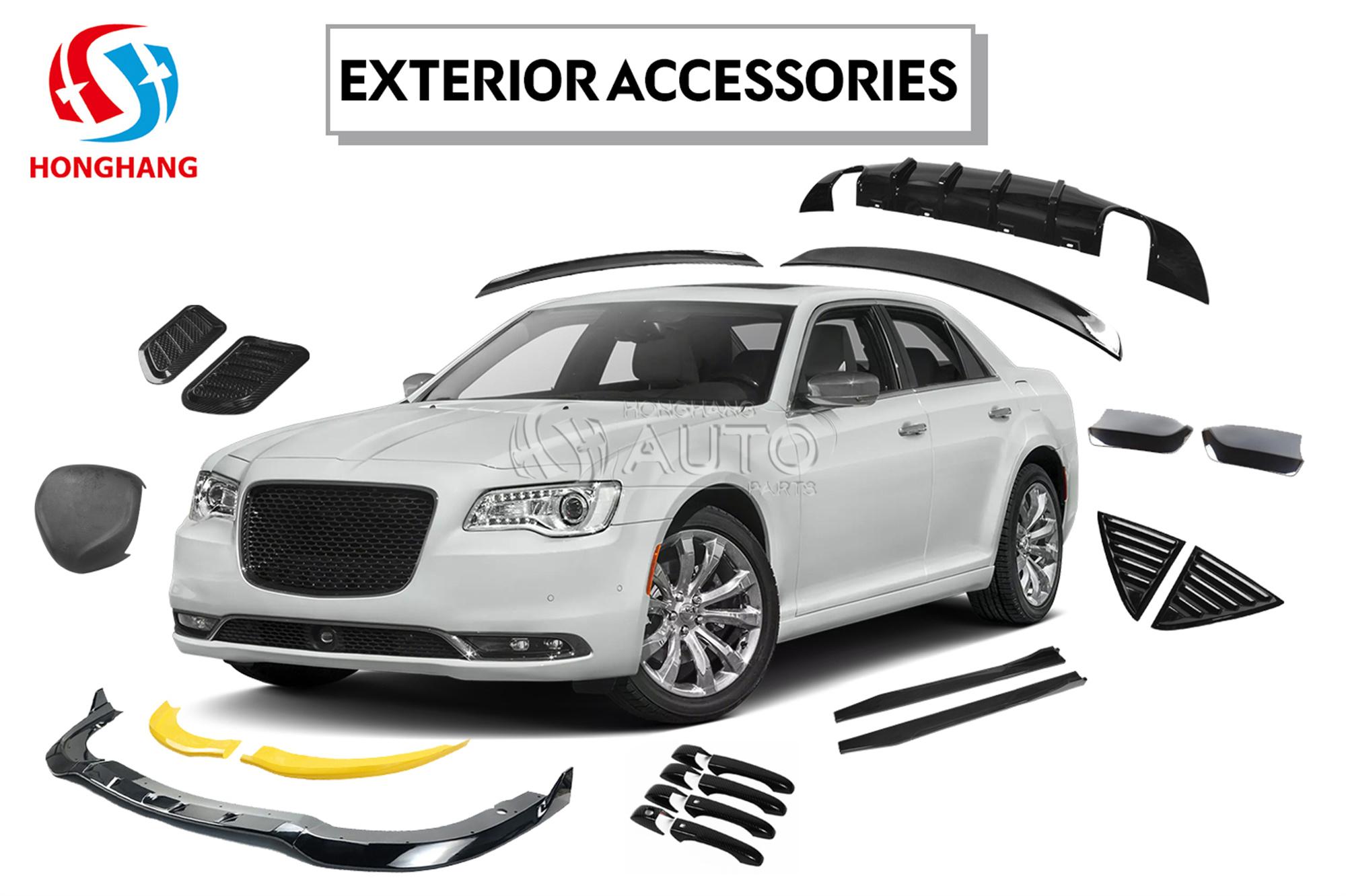 Car Rear Window Triangle Shutters Cover For Chrysler 300C 2015 2016 2017 2018 2019 2020 2021