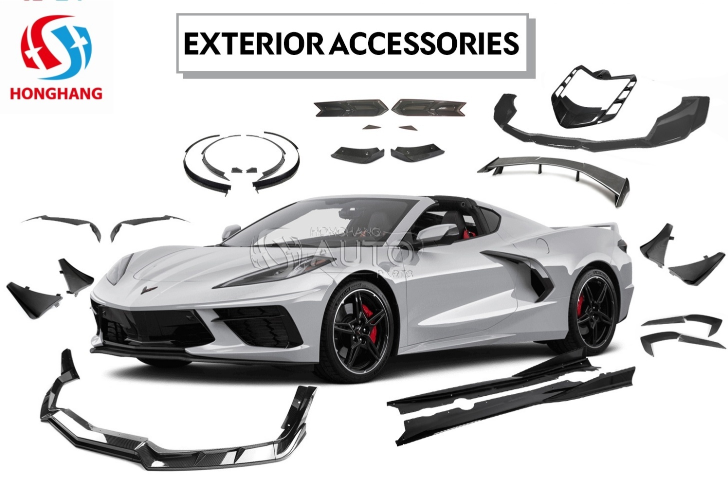 Rear Bumper Window Vent Cover For Chevrolet Corvette C8 2020 2021 2022 2023 (2)