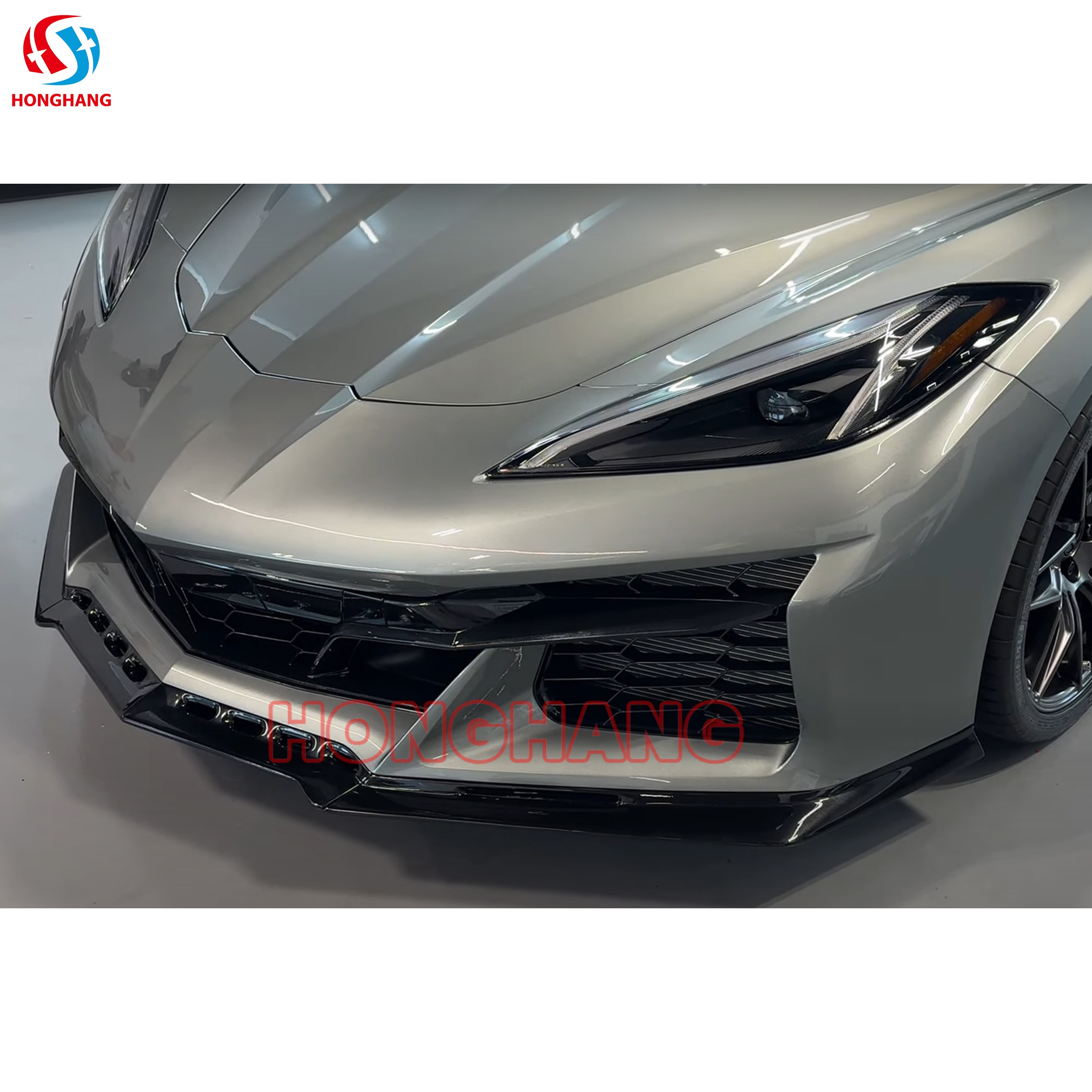 Spoiler para lábios dianteiros para Chevrolet Corvette C8 Z06 2020 2021 2022 2023 2024