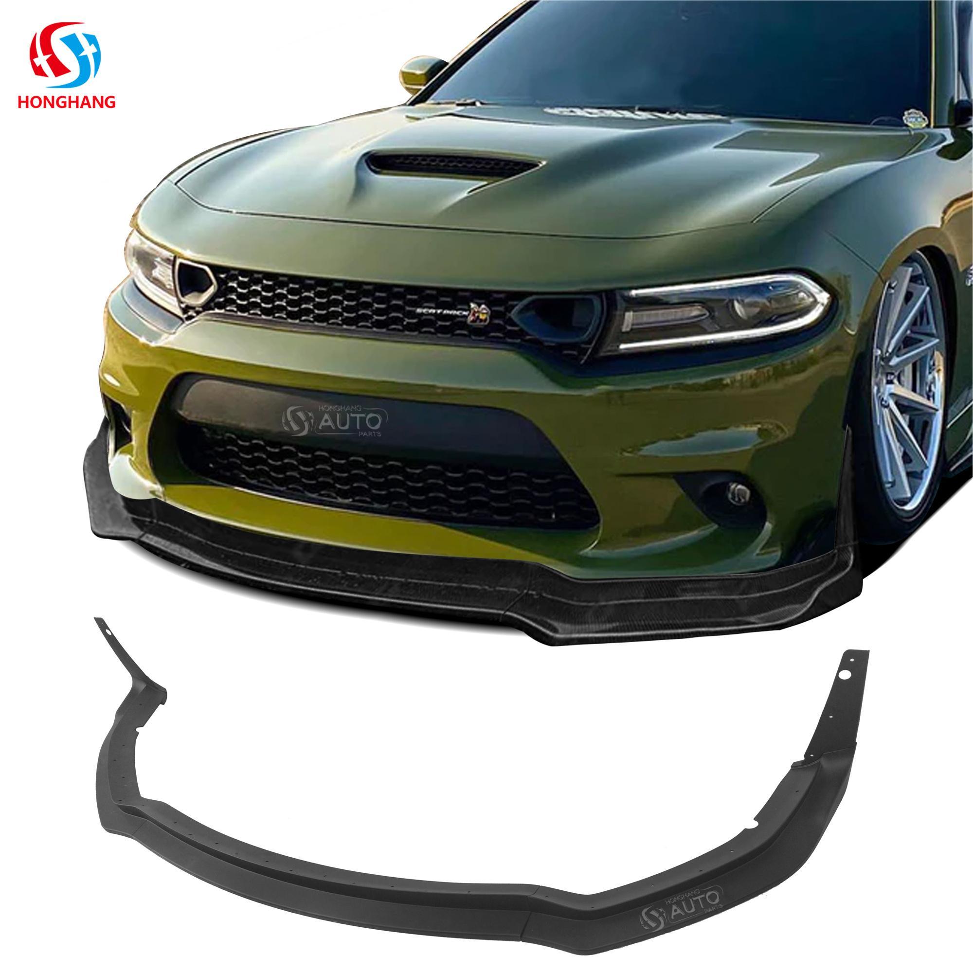 Dodge Charger Front Lip JDMON Front Bumper Lip Splitter Protector Compatible With Dodge Charger SRT Hellcat/SRT 392 / Scat Pack/RT Scat Pack/GT/RT 2015-2021, GT RT Front Splitter Dodge Charger
