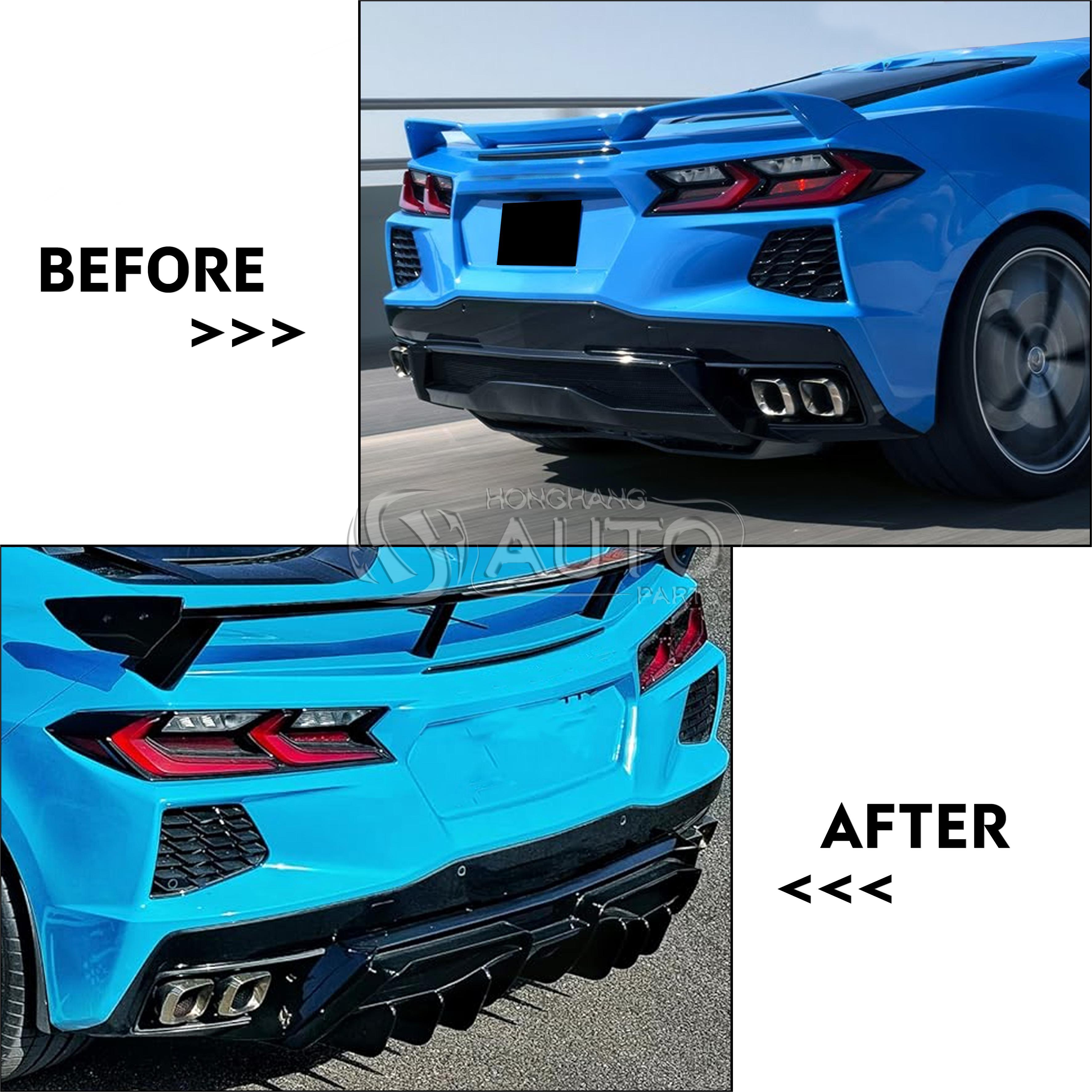 Rear Bumper Lip Splitter For Chevrolet Corvette C8 2020 2021 2022 2023