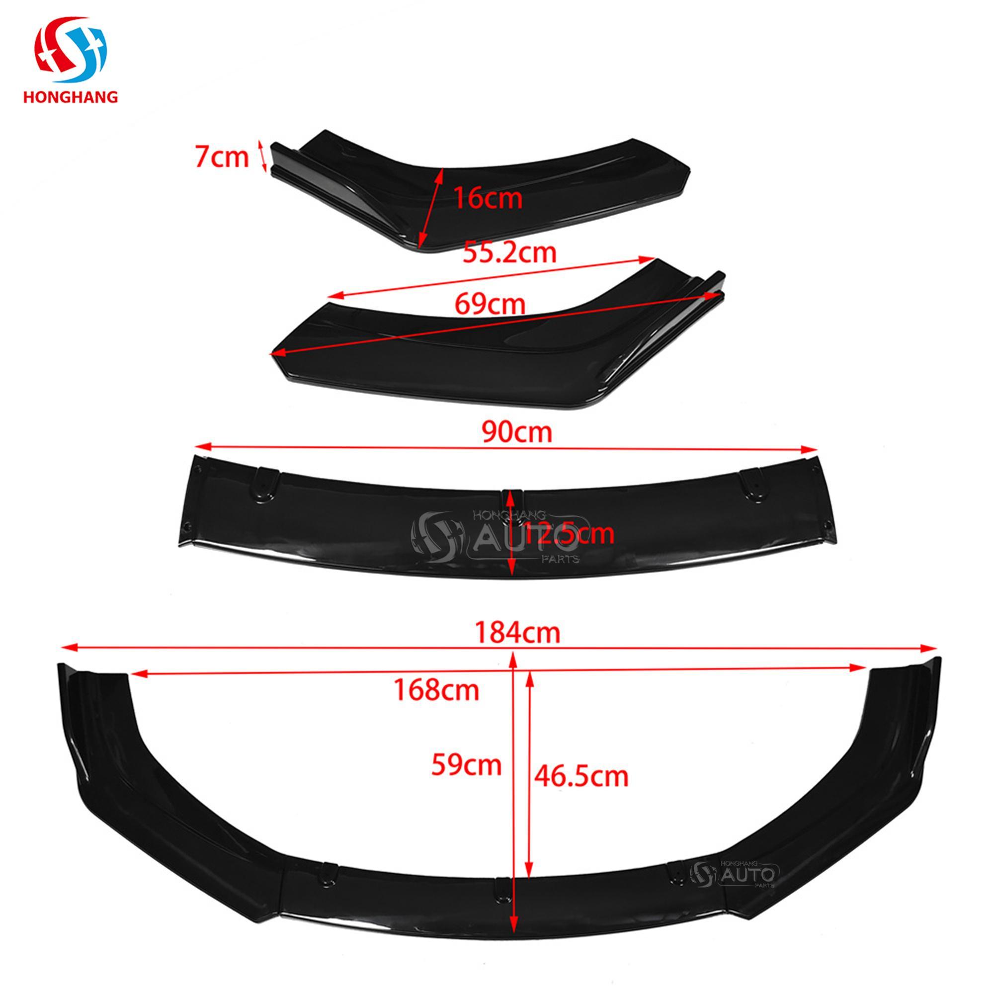 Front Bumper Lip Splitter For Honda Civic 2016 2017 2018 2019