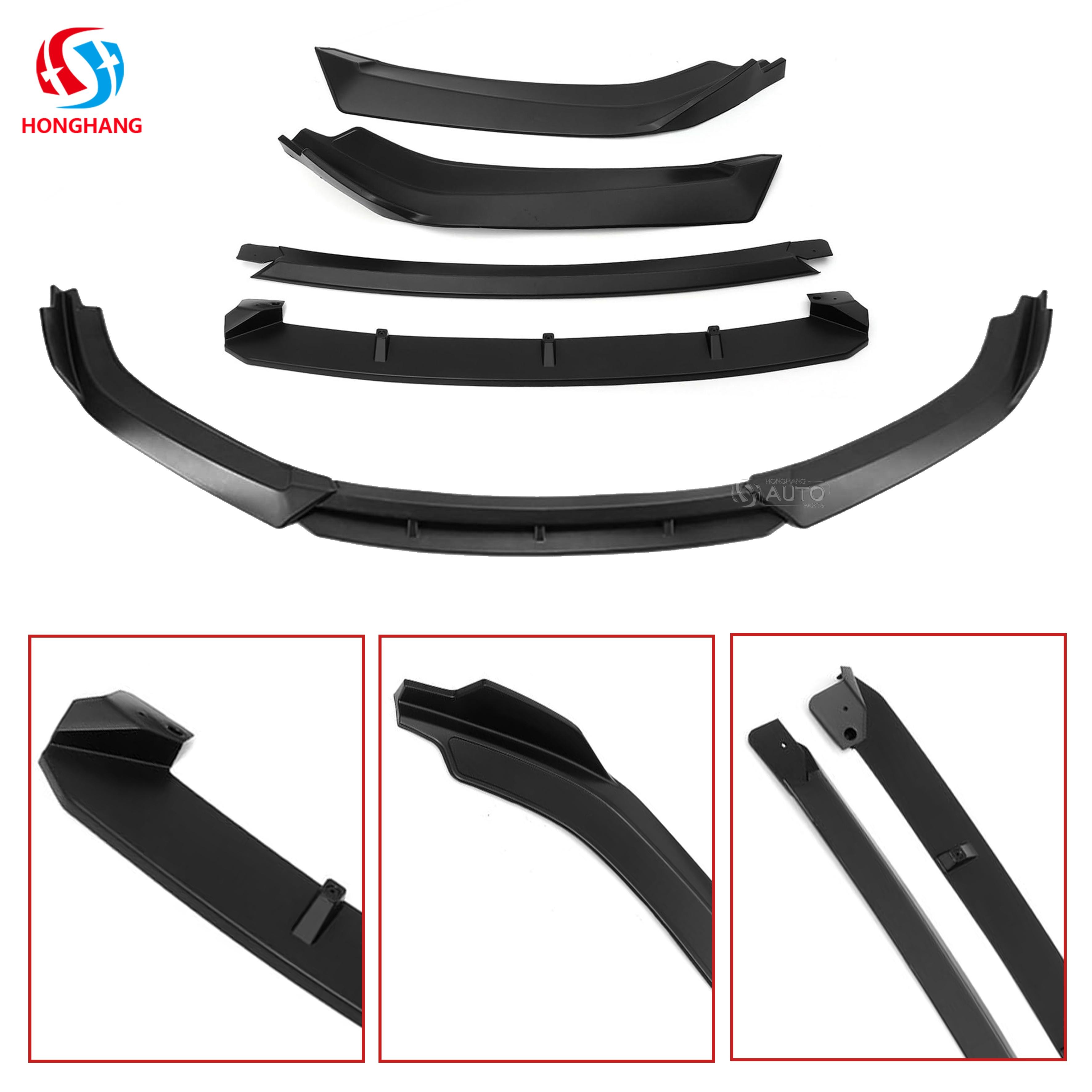 New Arrivals Front Bumper Lip Splitter Four Sections For Honda Civic 2016 2017 2018 2019